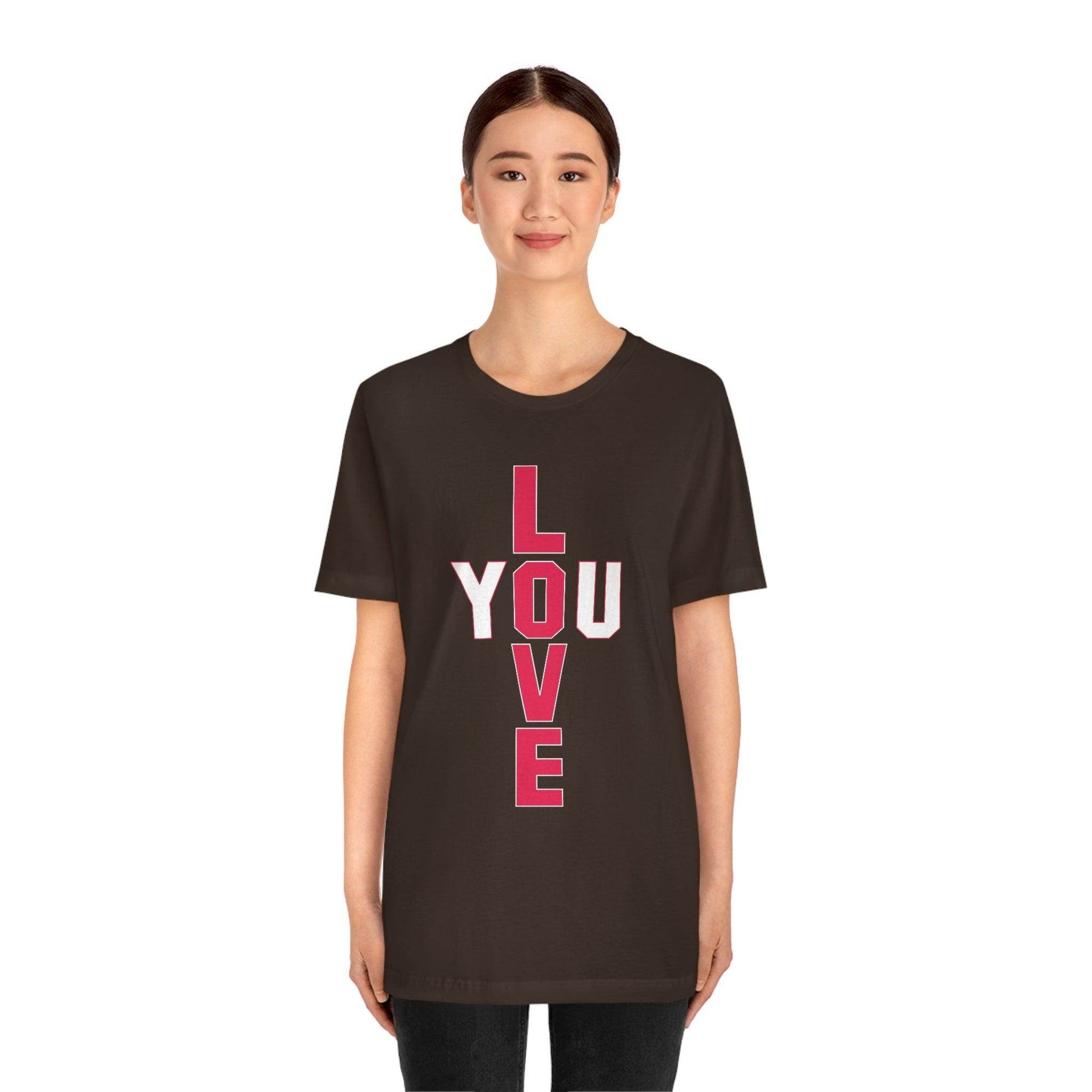 T-shape Love you Tee - Giftsmojo