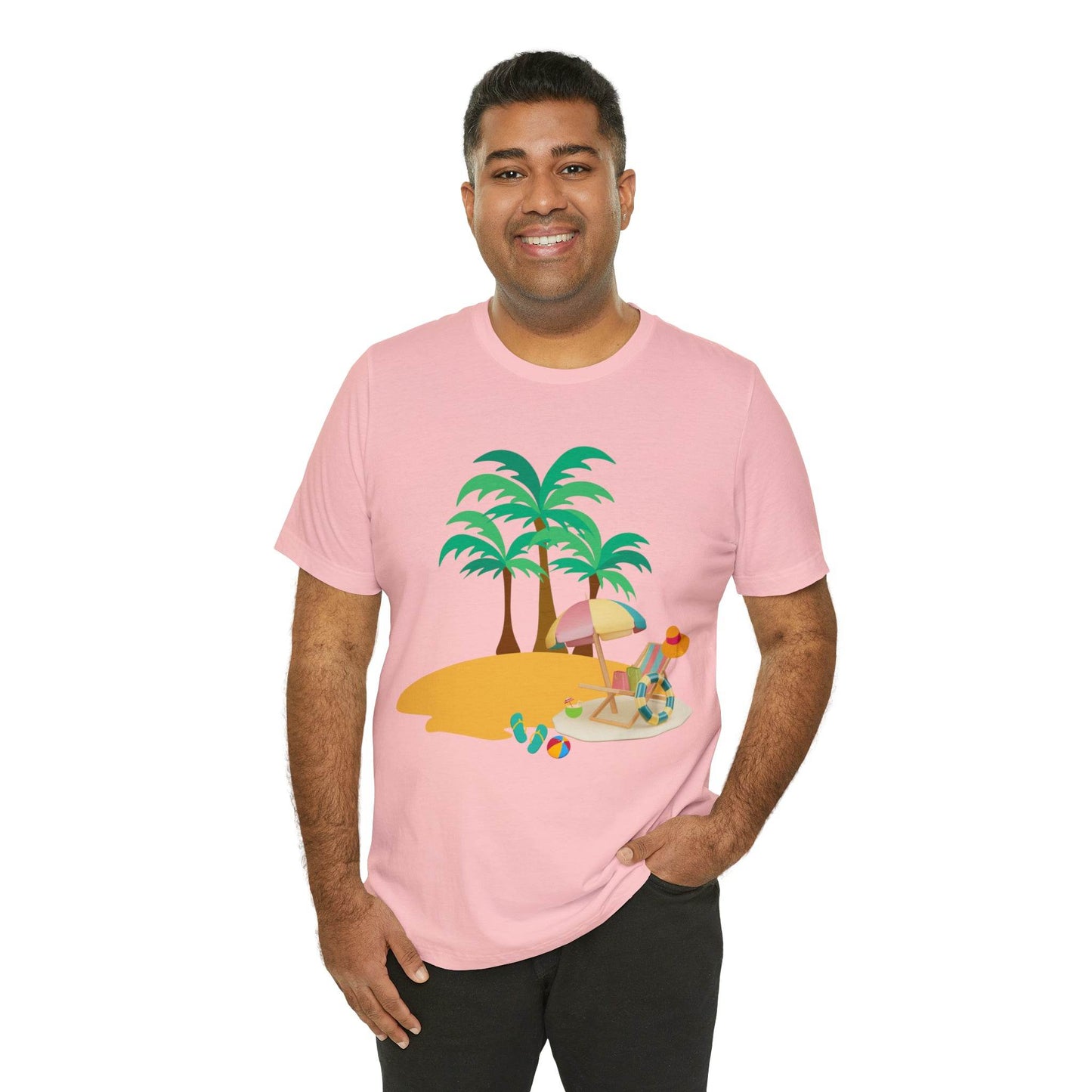 Beach shirt, Beach t-shirt, Summer shirt, Beachwear, Beach fashion, Tropical print, Trendy design, Stylish beach apparel - Giftsmojo