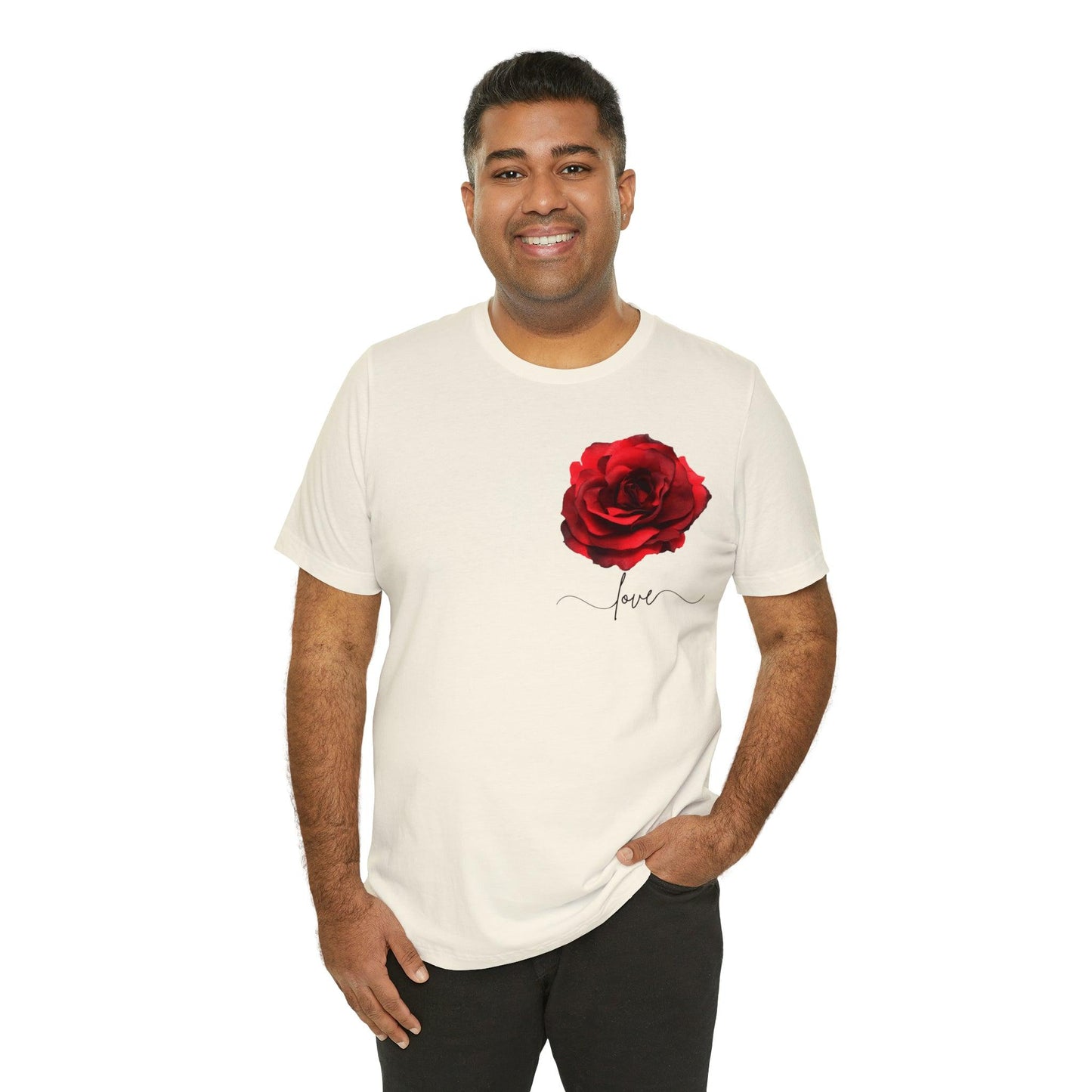Love Rose Flower shirt, Floral motif, Floral shirt, Engagement gift, Anniversary gift, Wedding gift, gift for Wife, gift for Mom