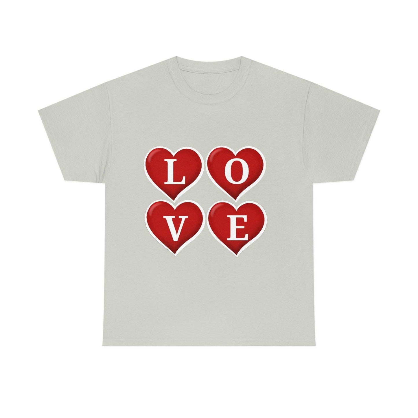 white 4hearts love Tee - Giftsmojo