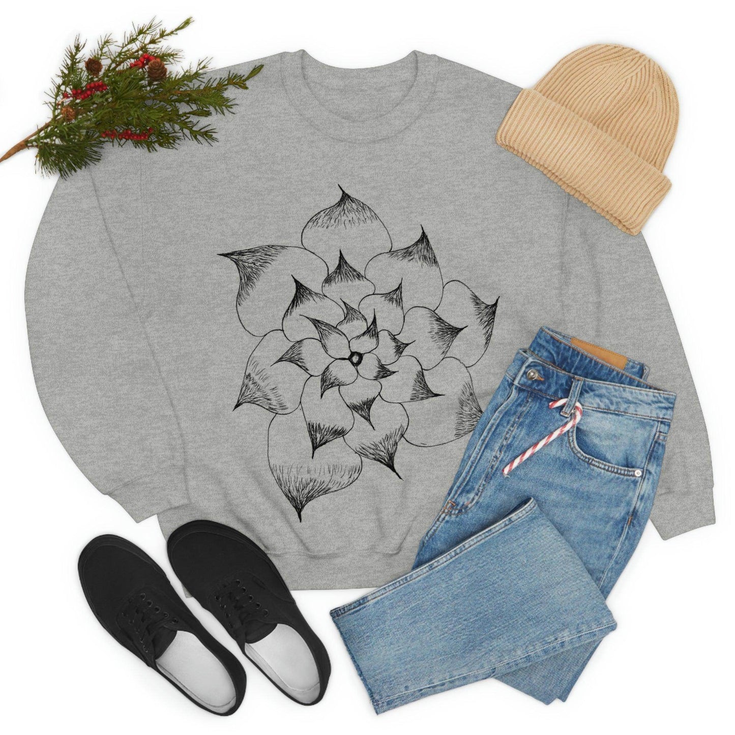 Flower Sweatshirt, floral sweatshirt flower shirt wildflower sweatshirt - Giftsmojo