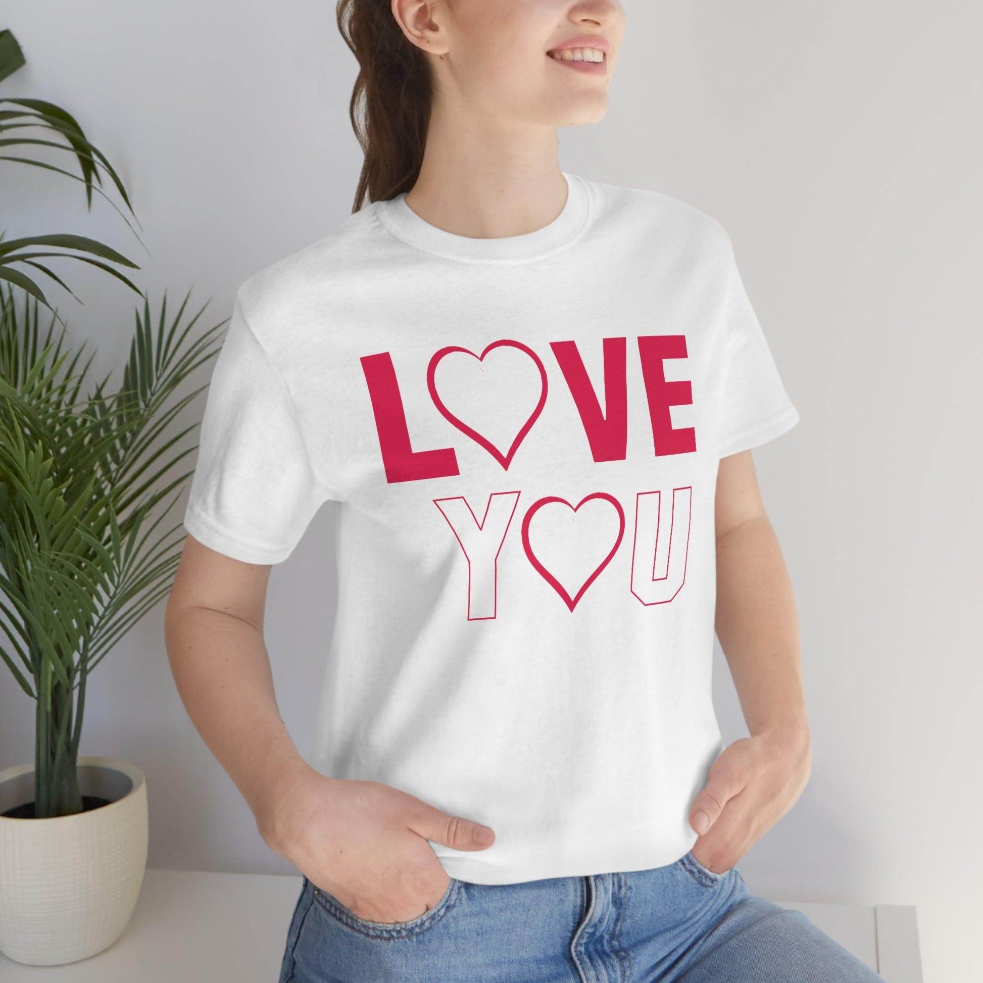 love you heart Tee - Giftsmojo