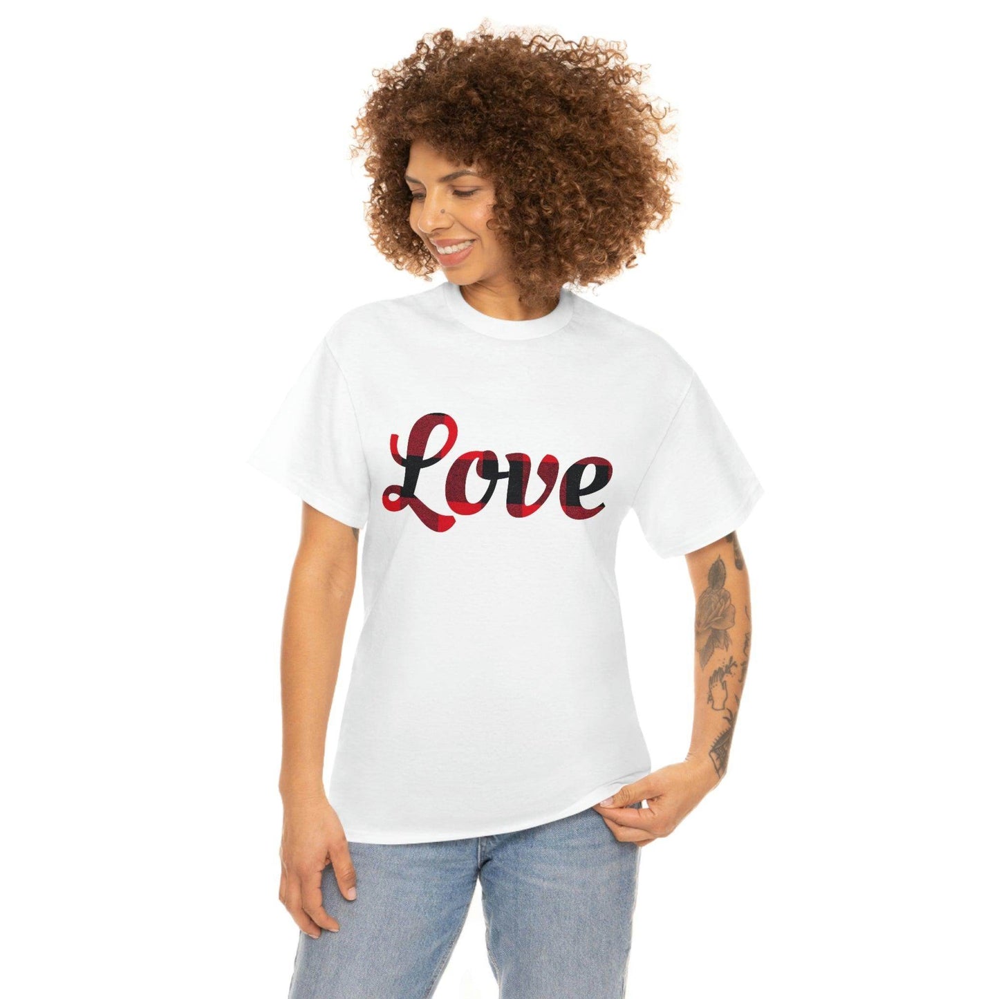 Plaid love T-Shirt - Giftsmojo