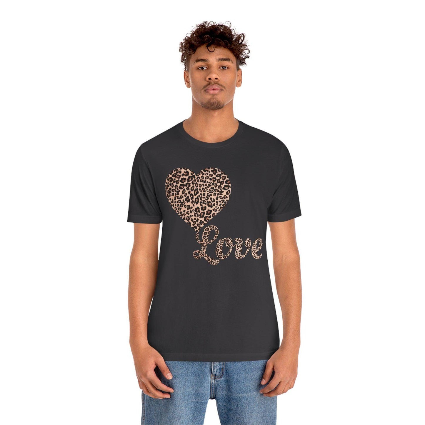 Love Heart, Leopard Print Tee - Giftsmojo