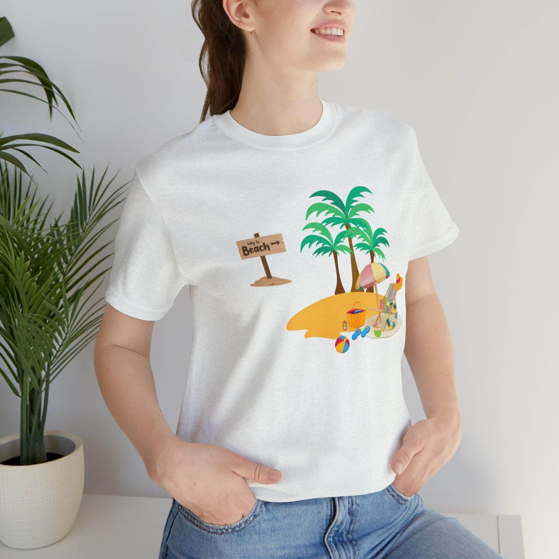 Beach shirt, Beach t-shirt, Summer shirt, Beachwear, Beach fashion, Tropical print, Trendy design, Stylish beach apparel - Giftsmojo