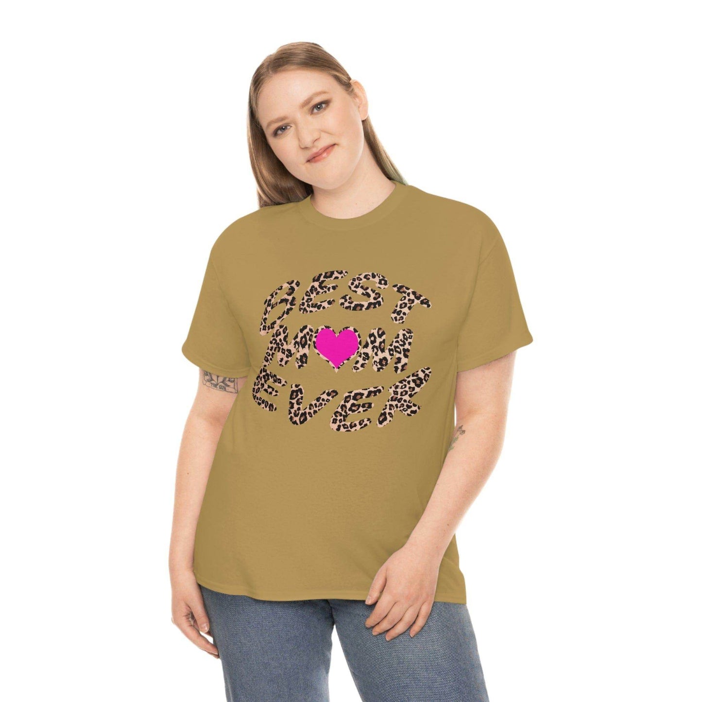 Best mom ever leopard print Tee - Giftsmojo