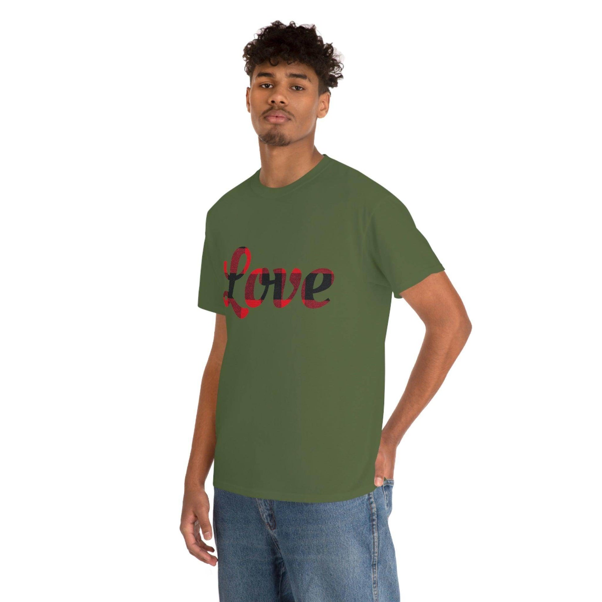 Plaid love T-Shirt - Giftsmojo