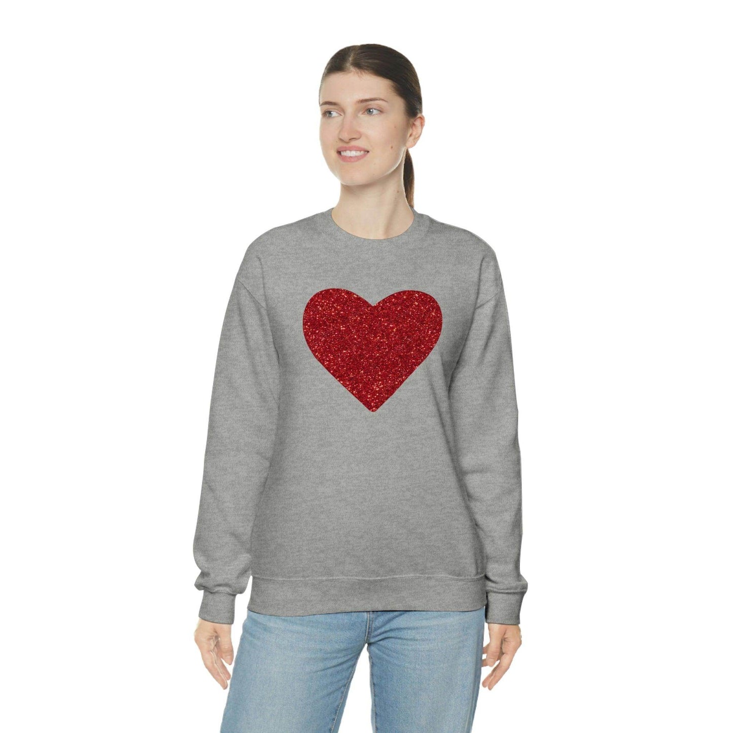 Heart Sweatshirt Love sweatshirt Love Shirt Cute Love Shirt with Heart Valentine sweatshirt - Matching Love shirt Girlfriend gift Boyfriend - Giftsmojo