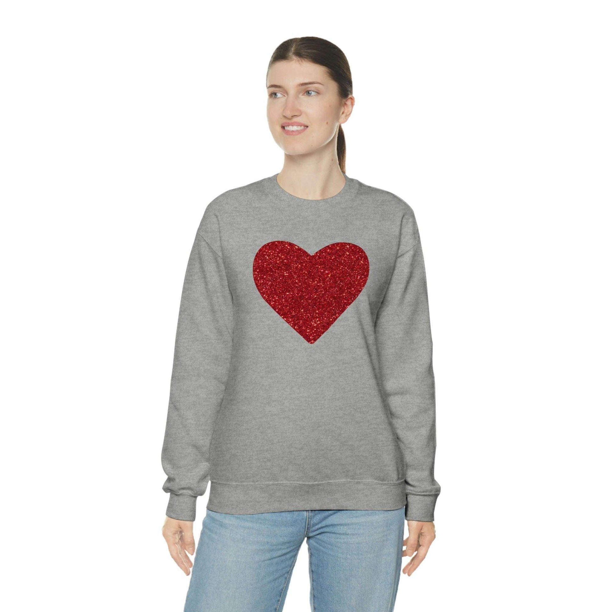 Heart Sweatshirt Love sweatshirt Love Shirt Cute Love Shirt with Heart Valentine sweatshirt - Matching Love shirt Girlfriend gift Boyfriend - Giftsmojo