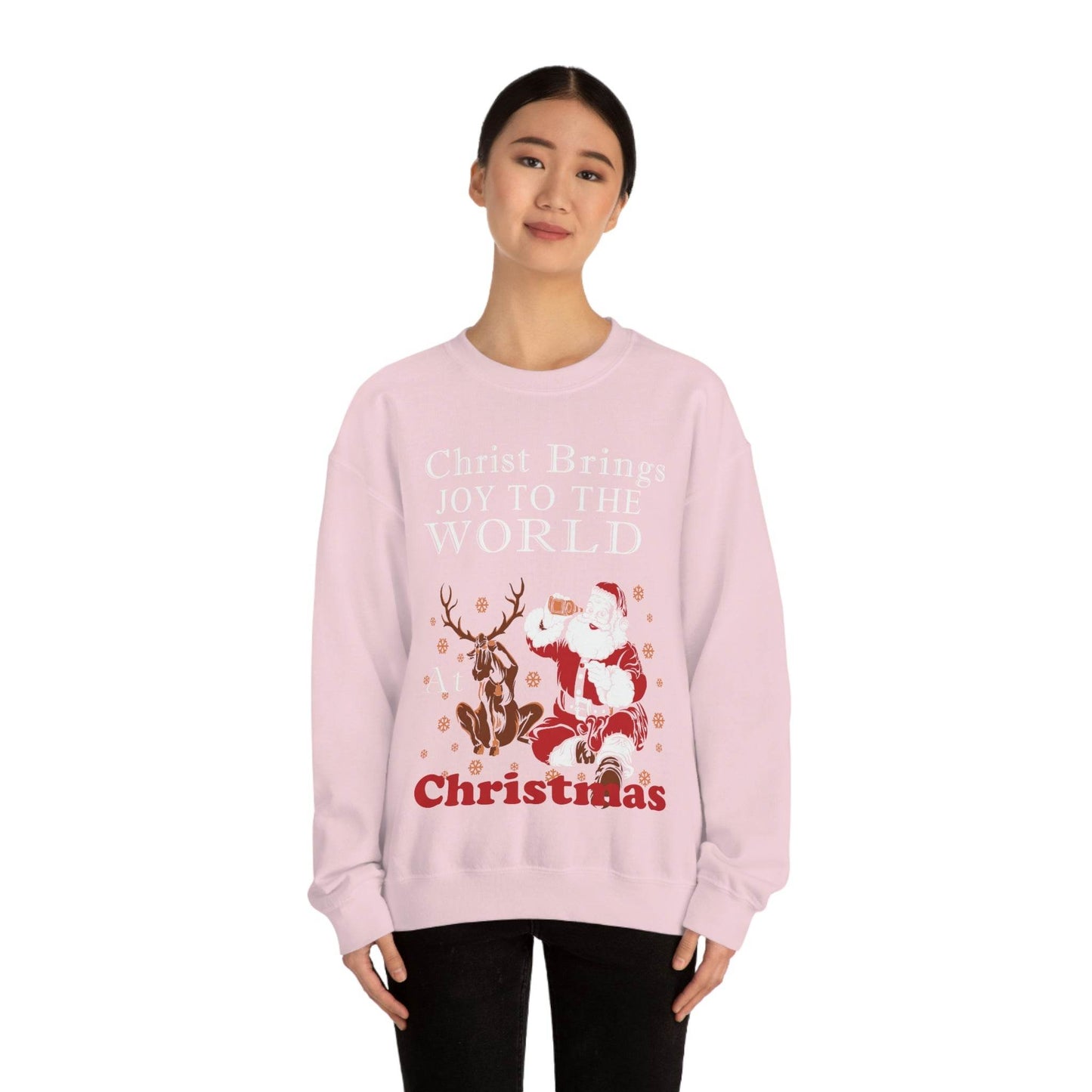 Christ brings joy to the World at Christmas Sweatshirt - Giftsmojo