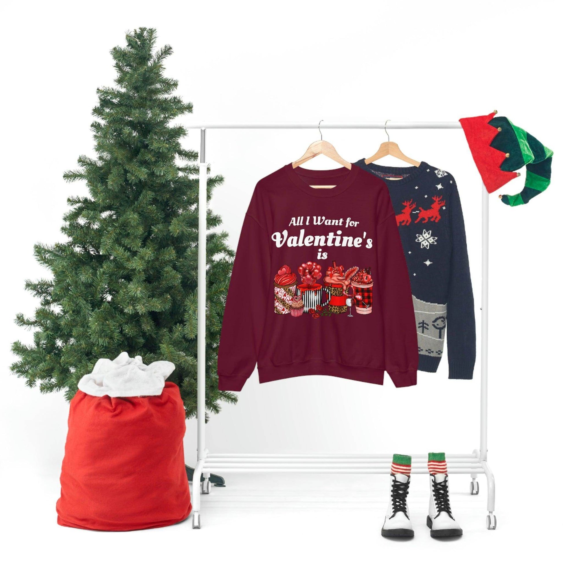 All I want for Valentines is Coffee Sweatshirt - Giftsmojo