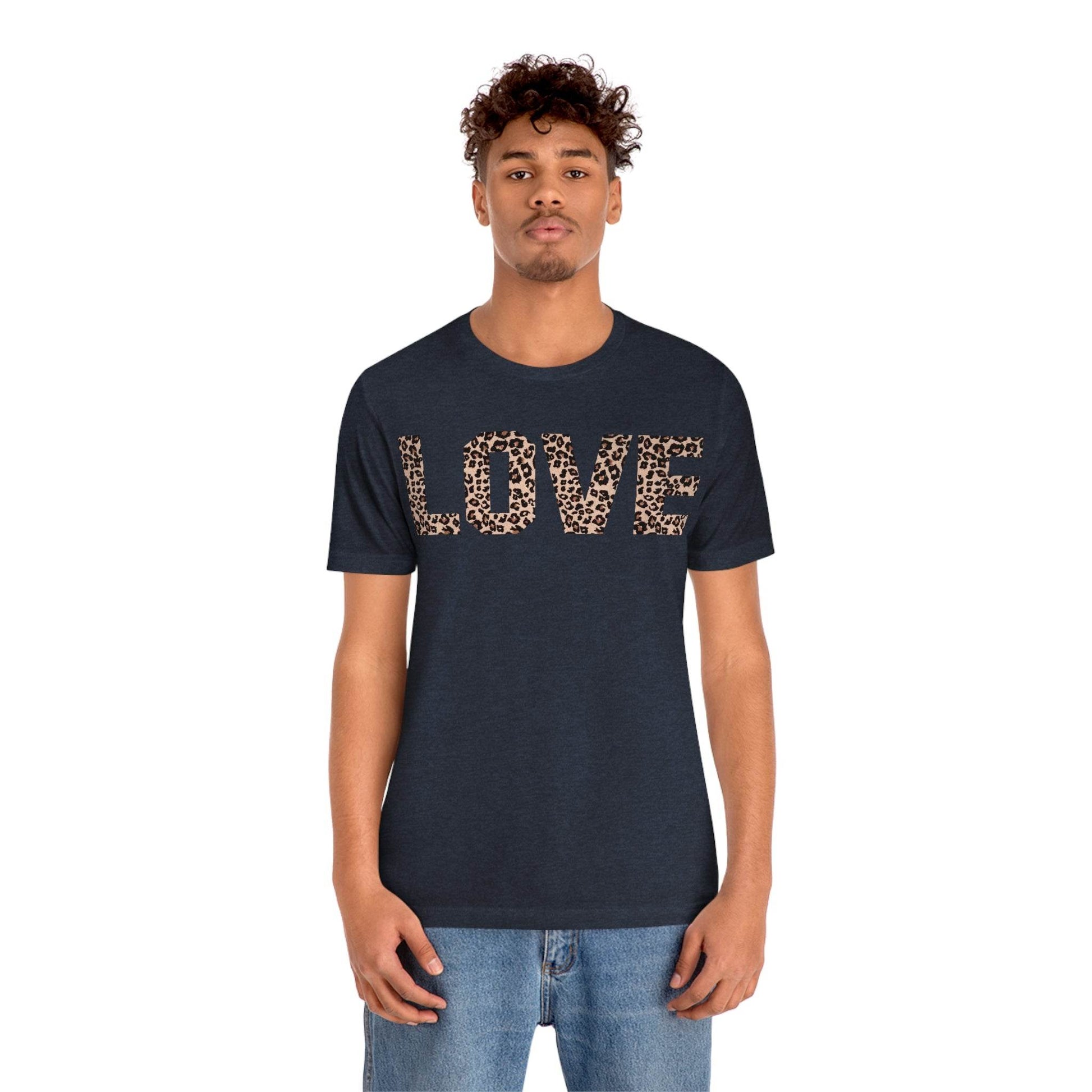 Leopard print love Tee - Giftsmojo