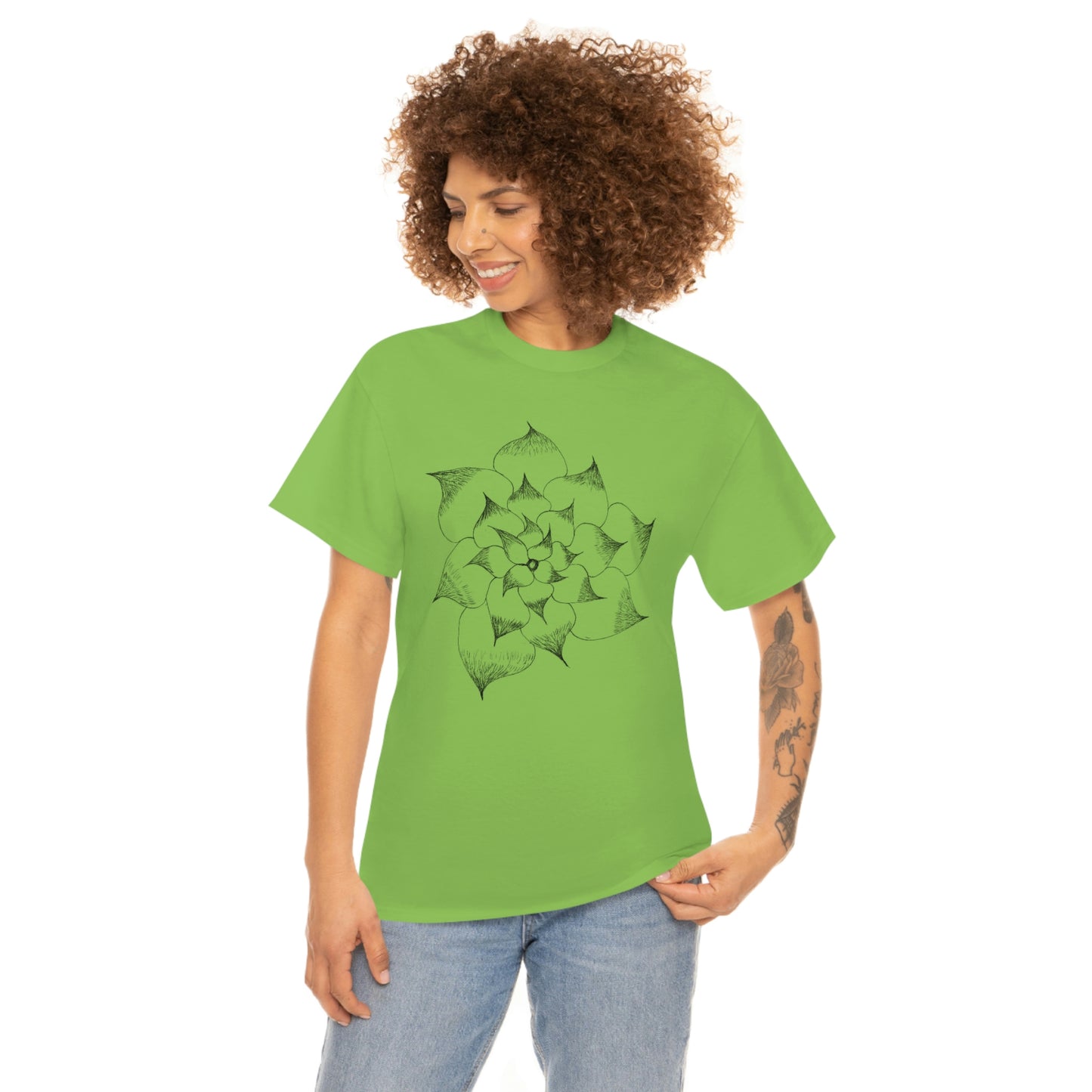 Flower Tee, custom designed tee, flower t-shirt, floral graphic tee
