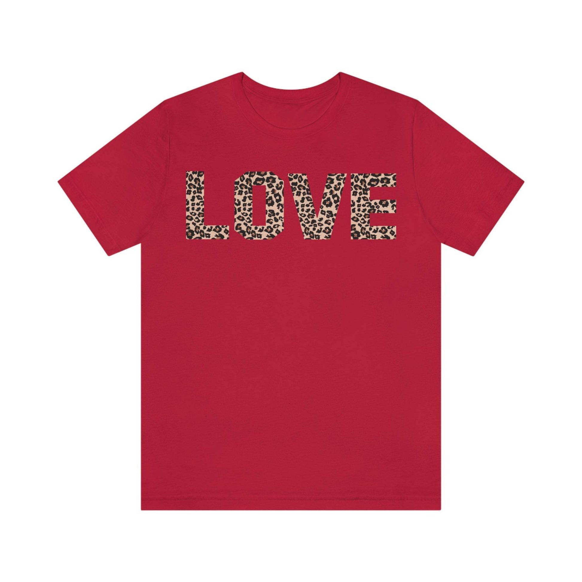 Leopard print love Tee - Giftsmojo