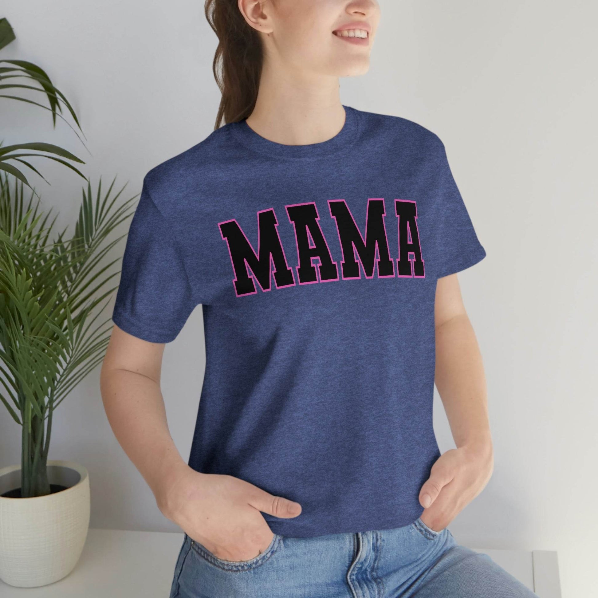 Cute Mama shirt mom shirt gift for her - mothers day shirt mothers day gift mom life shirt - retro mama shirt boy mama shirt mama t-shirt - Giftsmojo