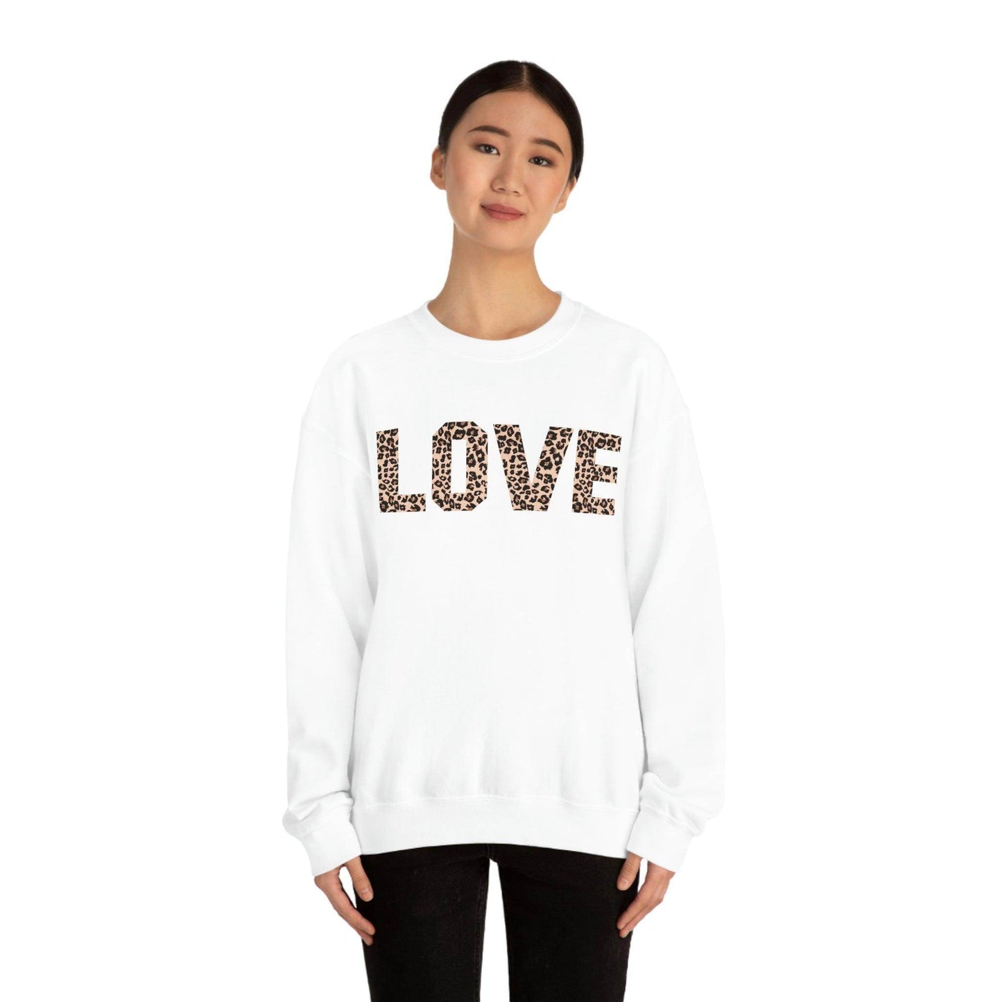 Leopard print love Sweatshirt - Giftsmojo