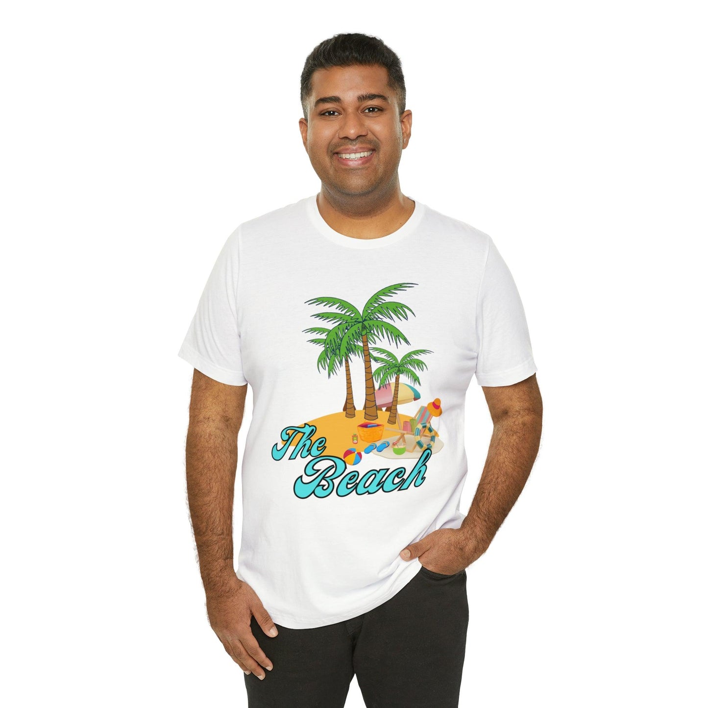 The Beach shirt, Beach t-shirt, Summer shirt, Beachwear, Beach fashion, Tropical print, Trendy design, Stylish beach apparel