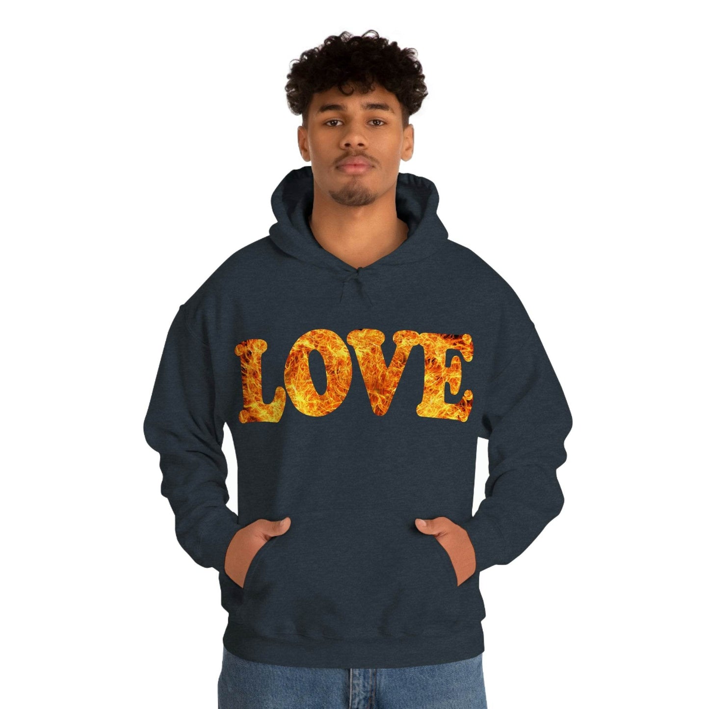 Love Fire Hooded Sweatshirt - Giftsmojo