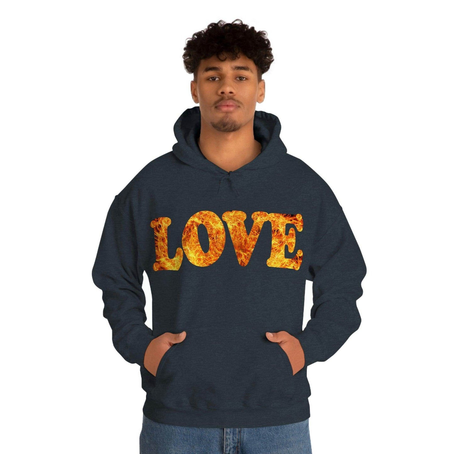 Love Fire Hooded Sweatshirt - Giftsmojo