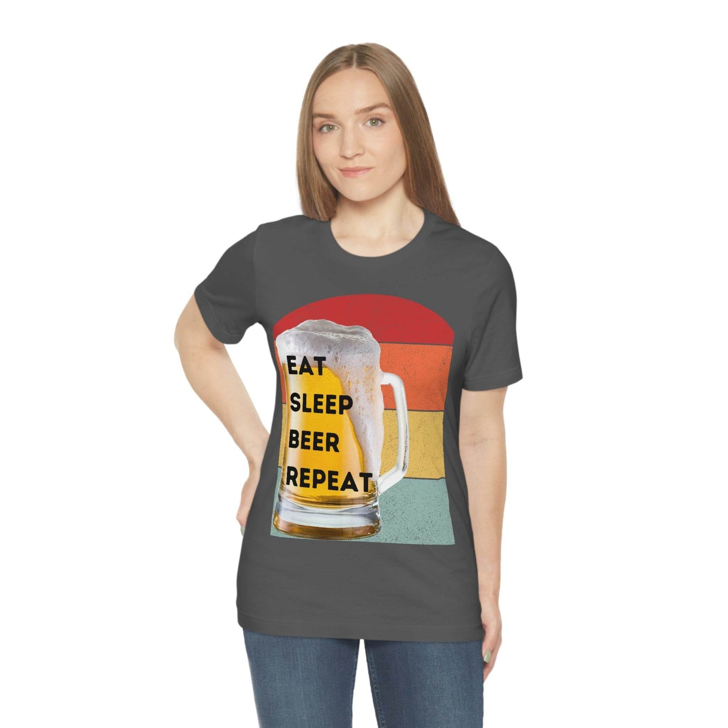 Retro shirt Eat Sleep Beer Repeat - funny beer shirt - Giftsmojo