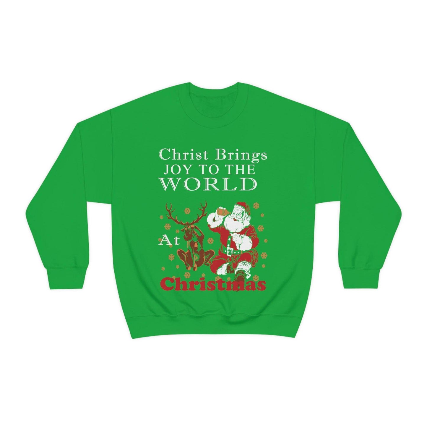 Christ brings joy to the World at Christmas Sweatshirt - Giftsmojo