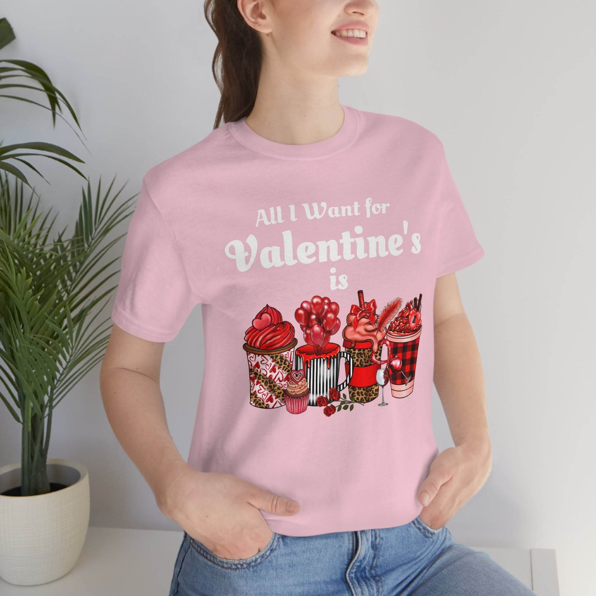 All I want for Valentines is Coffee Tee - Giftsmojo