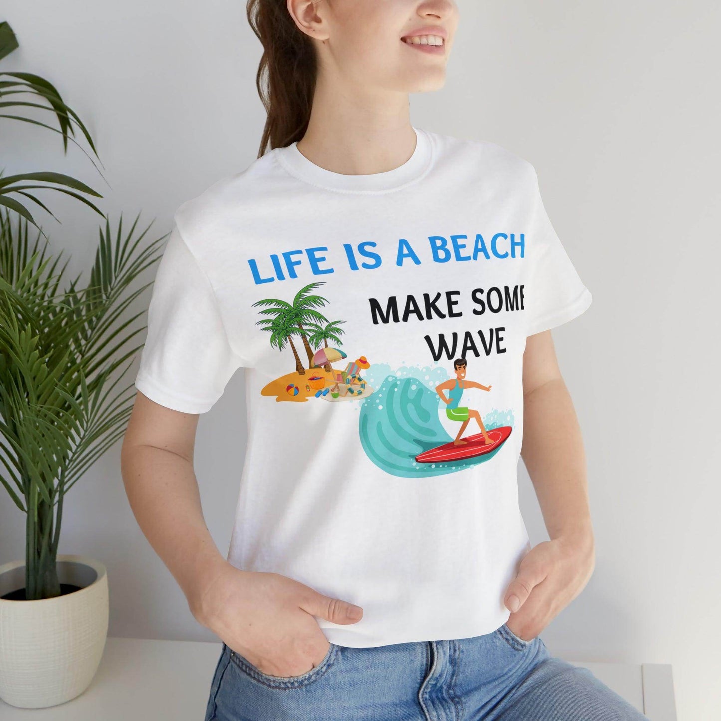 Life is a Beach shirt, Beach t-shirt, Summer shirt, Relaxing beachwear, Coastal fashion, Beach-inspired clothing, Beach adventure apparel - Giftsmojo