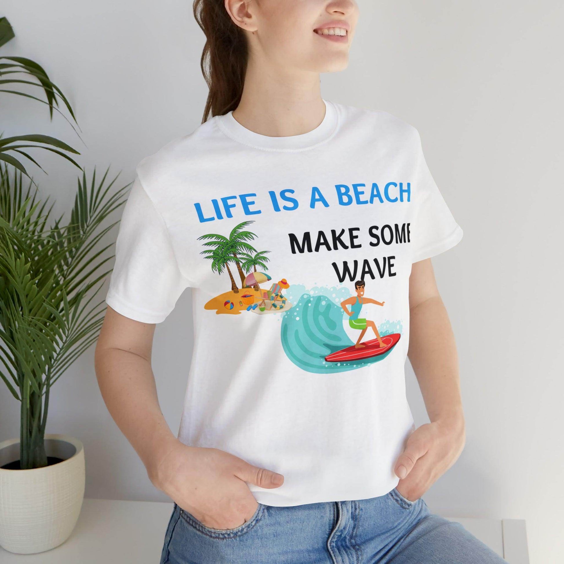 Life is a Beach shirt, Beach t-shirt, Summer shirt, Relaxing beachwear, Coastal fashion, Beach-inspired clothing, Beach adventure apparel - Giftsmojo