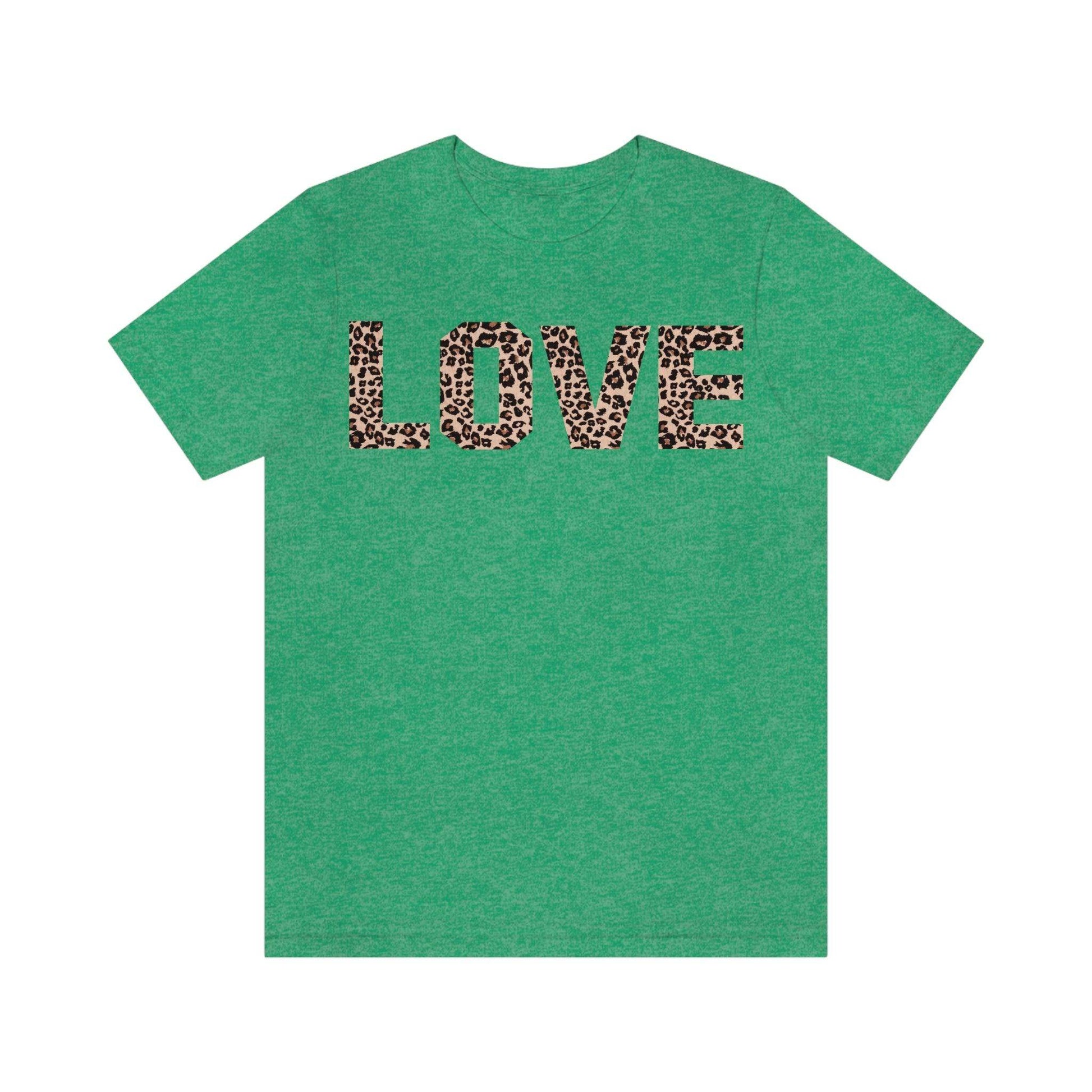 Leopard print love Tee - Giftsmojo