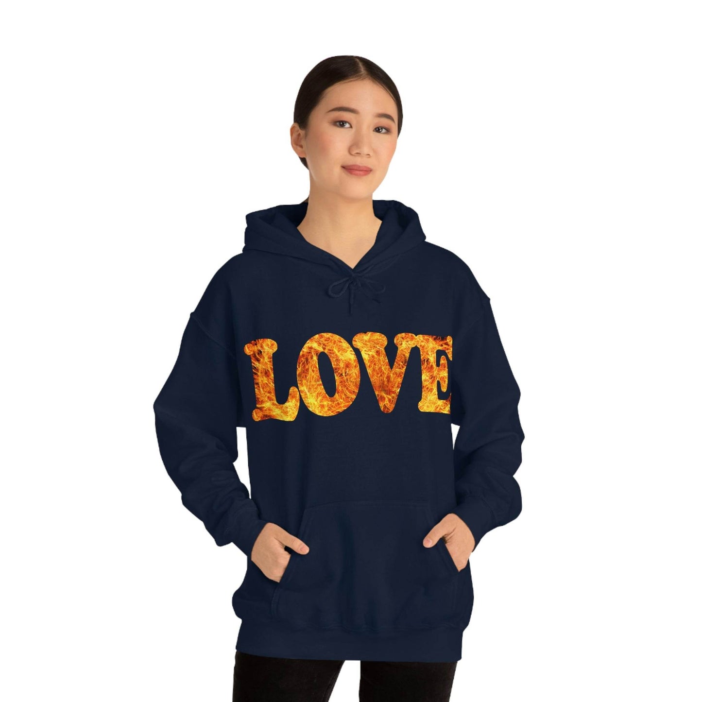 Love Fire Hooded Sweatshirt - Giftsmojo