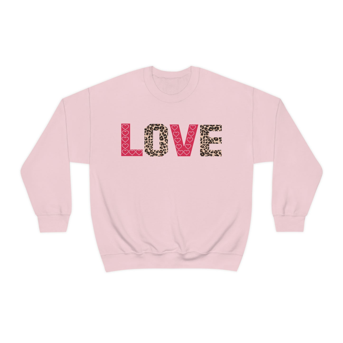 Love Sweatshirt with partial leopard print