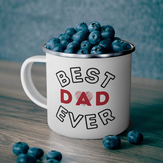 Best Dad Ever Mug, Enamel Camping Mug, Camping gift, Gift for dad, Father's day gift, Dad Mug, Dad gift - Giftsmojo