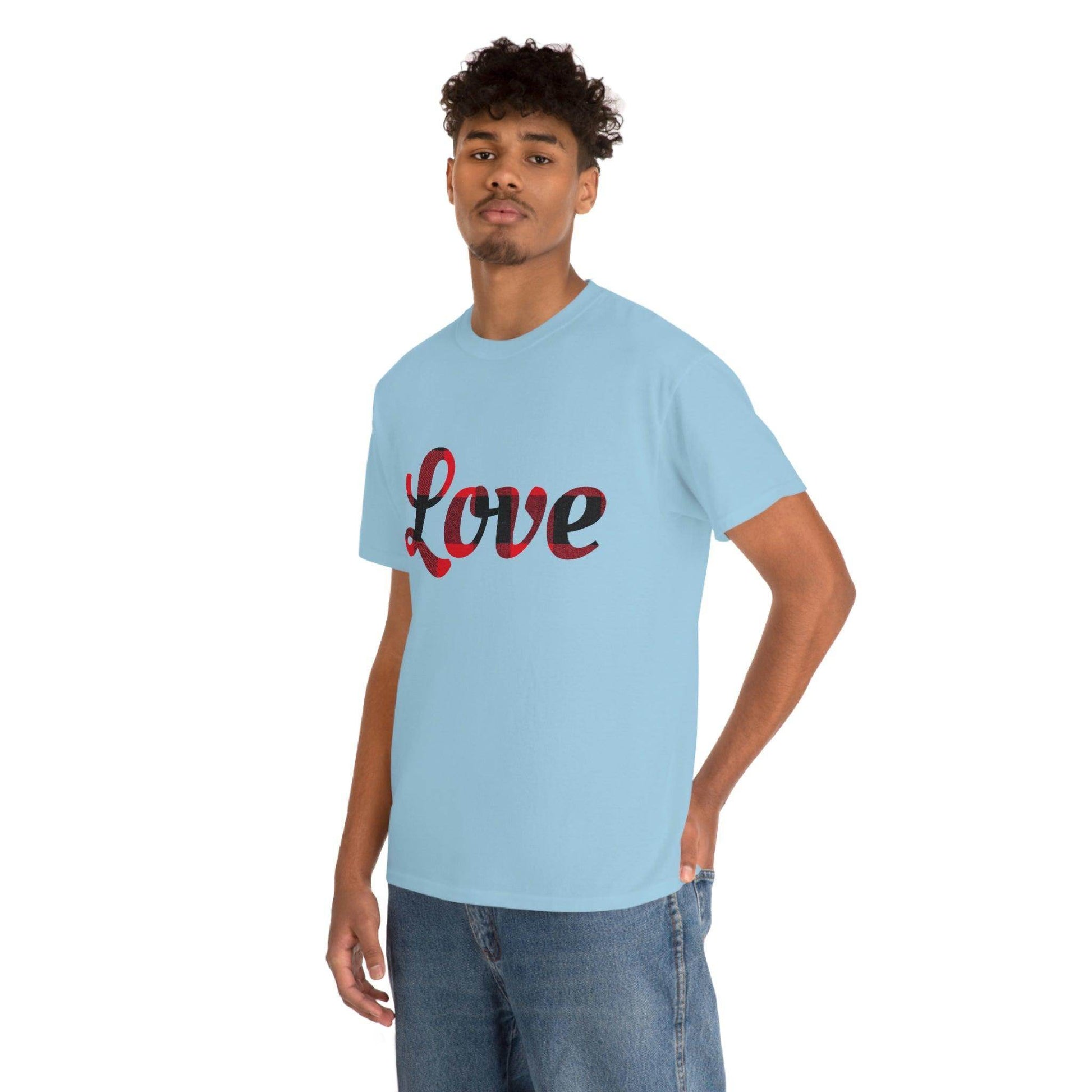 Plaid love T-Shirt - Giftsmojo