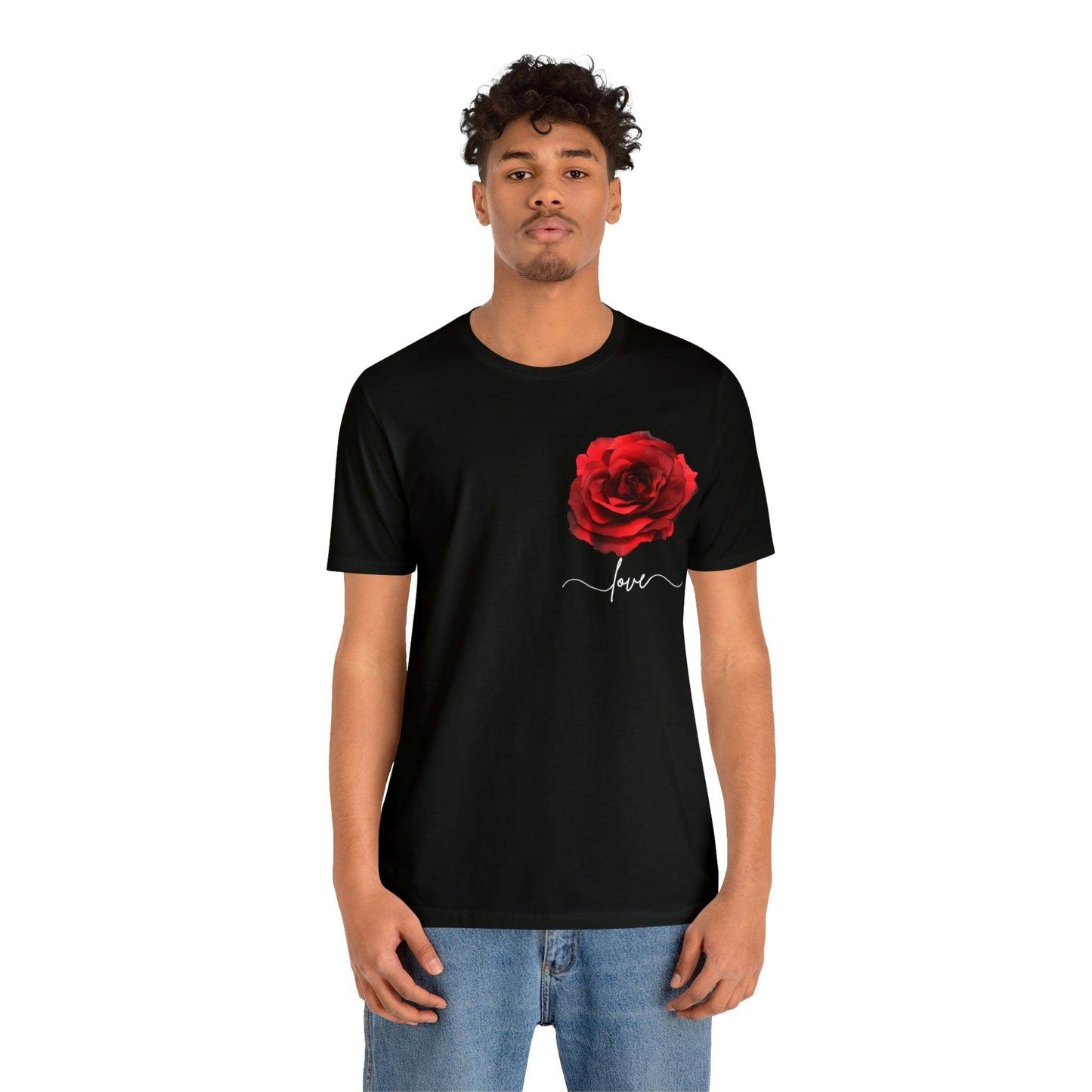 Love Rose Flower T-shirt for Women, Rose Graphic T-shirt, floral shirt, gift for her, love shirt - Giftsmojo