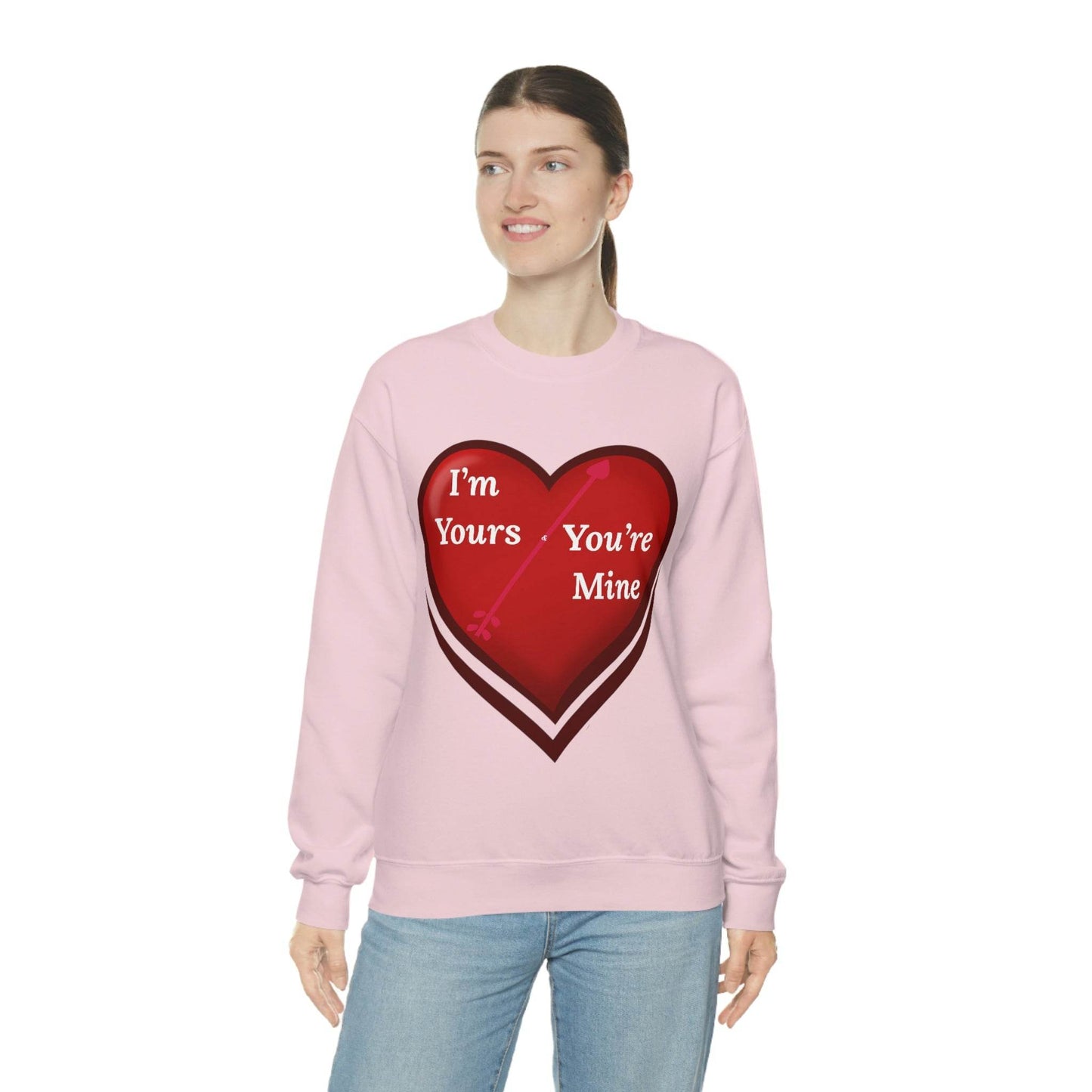 I'm Yours and You're Mine Heart Sweatshirt - Giftsmojo