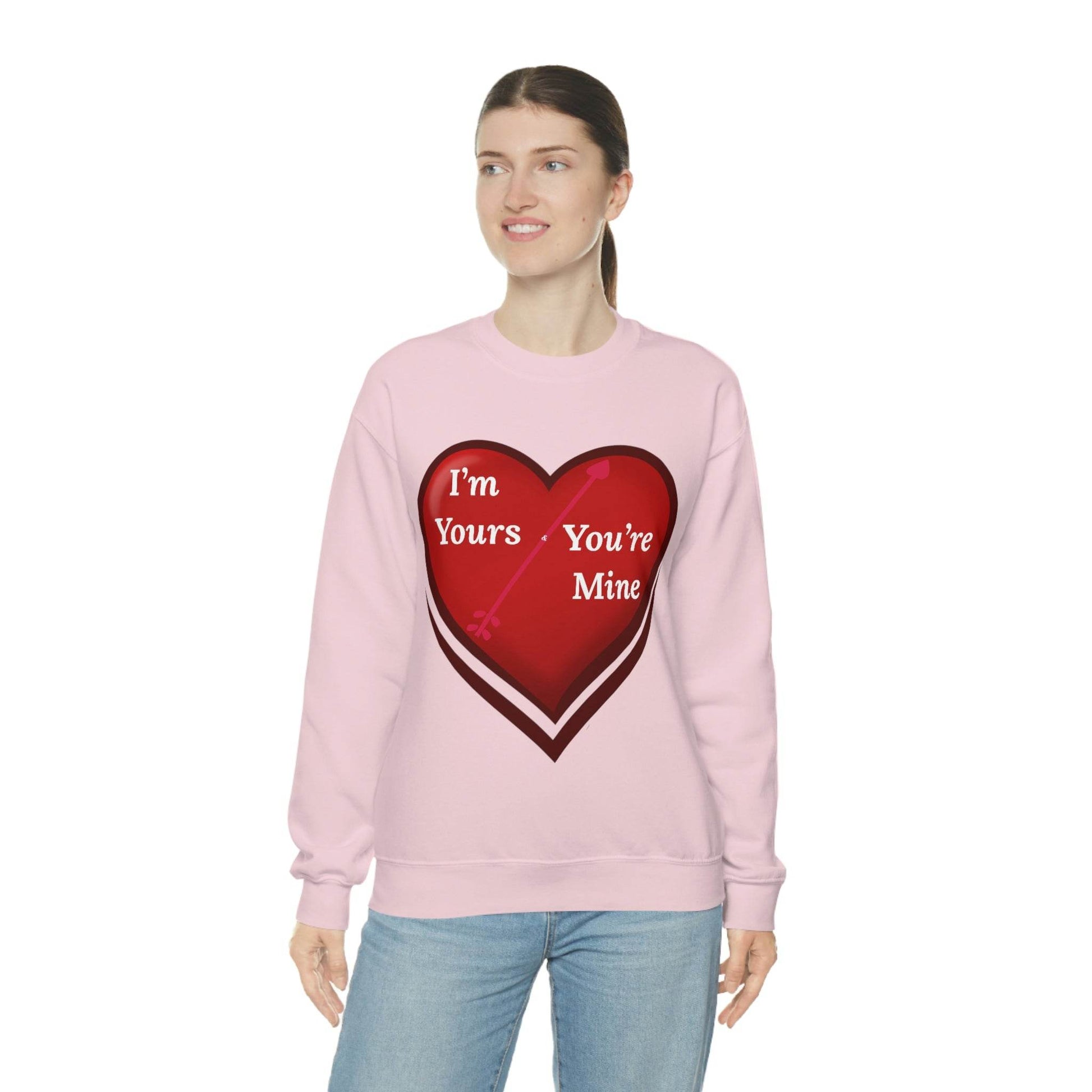 I'm Yours and You're Mine Heart Sweatshirt - Giftsmojo