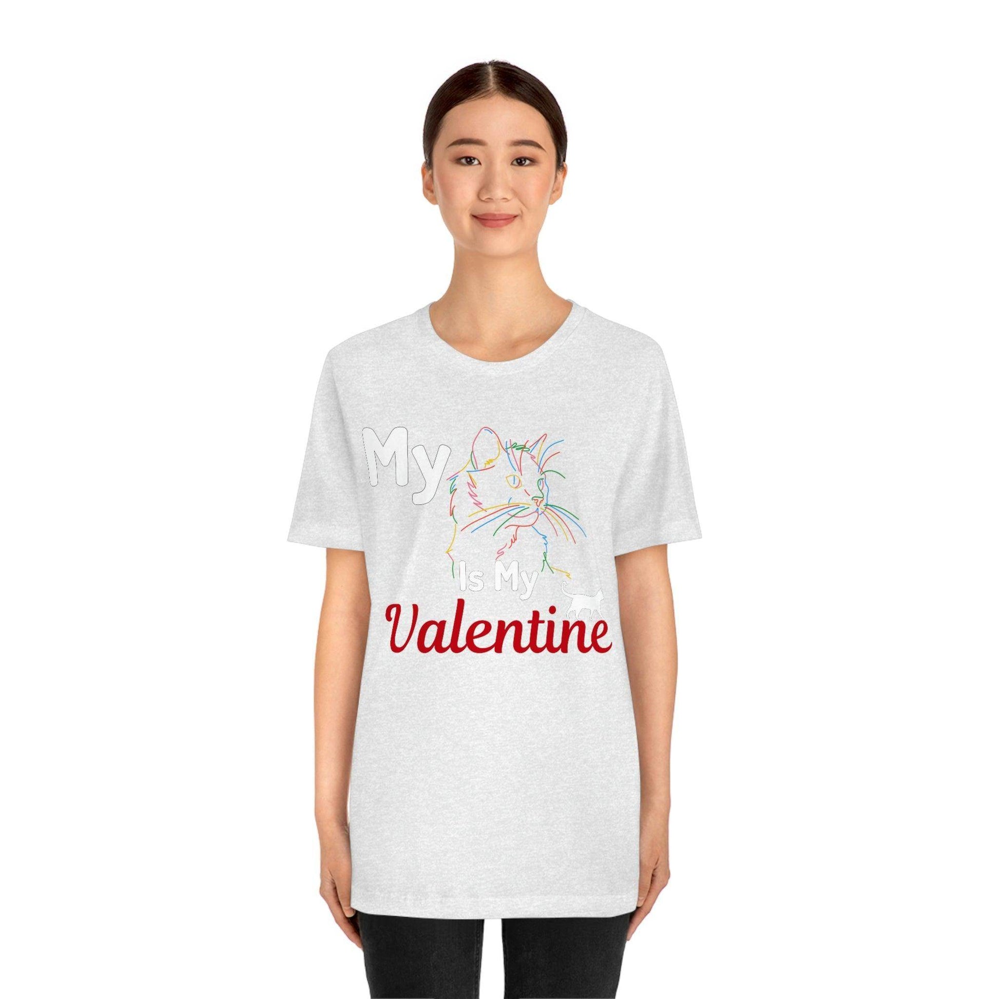 My Cat is My Valentine, Cute Pet lover Valentine shirt - Cute Cat lover shirt - Cat Mom shirt - Giftsmojo
