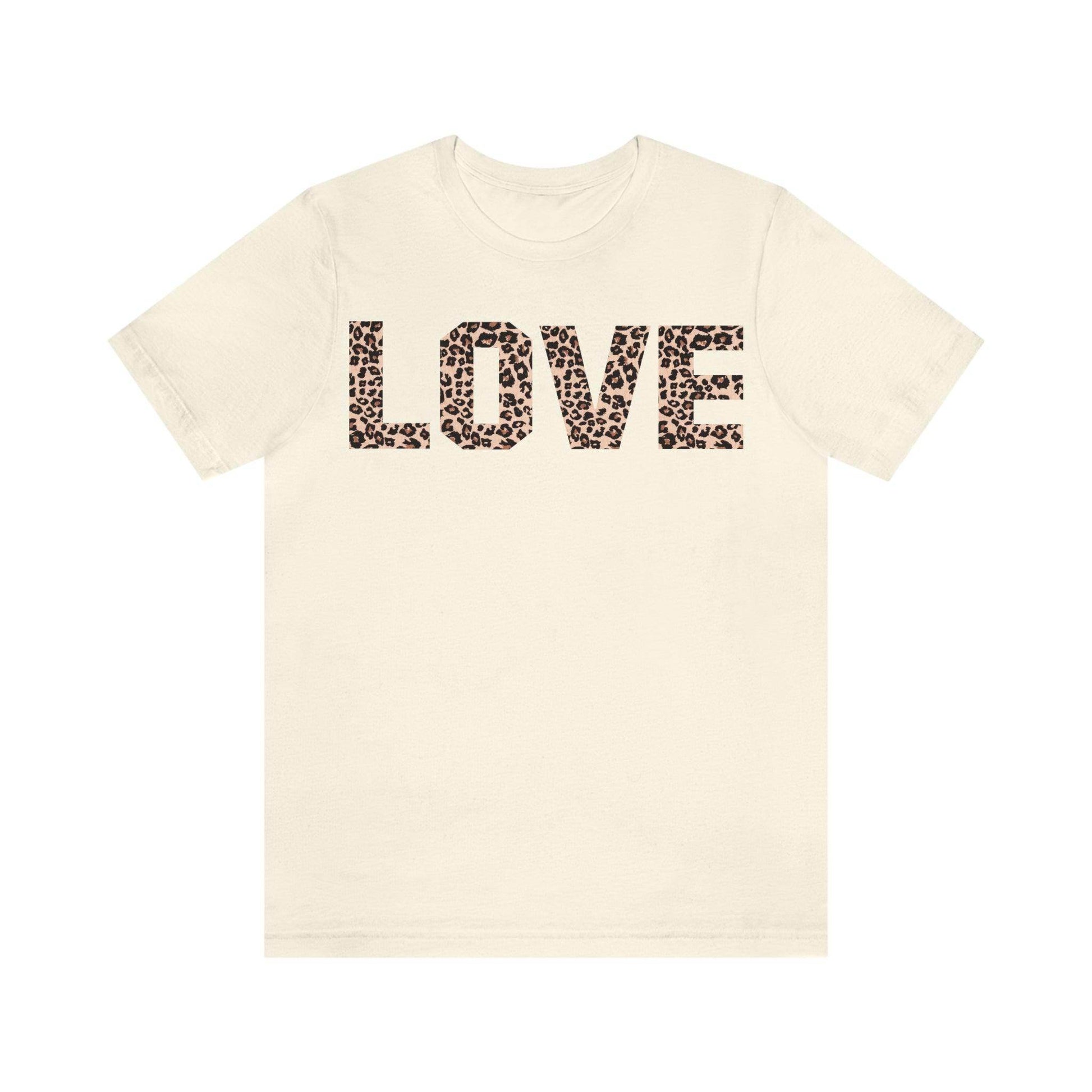 Leopard print love Tee - Giftsmojo