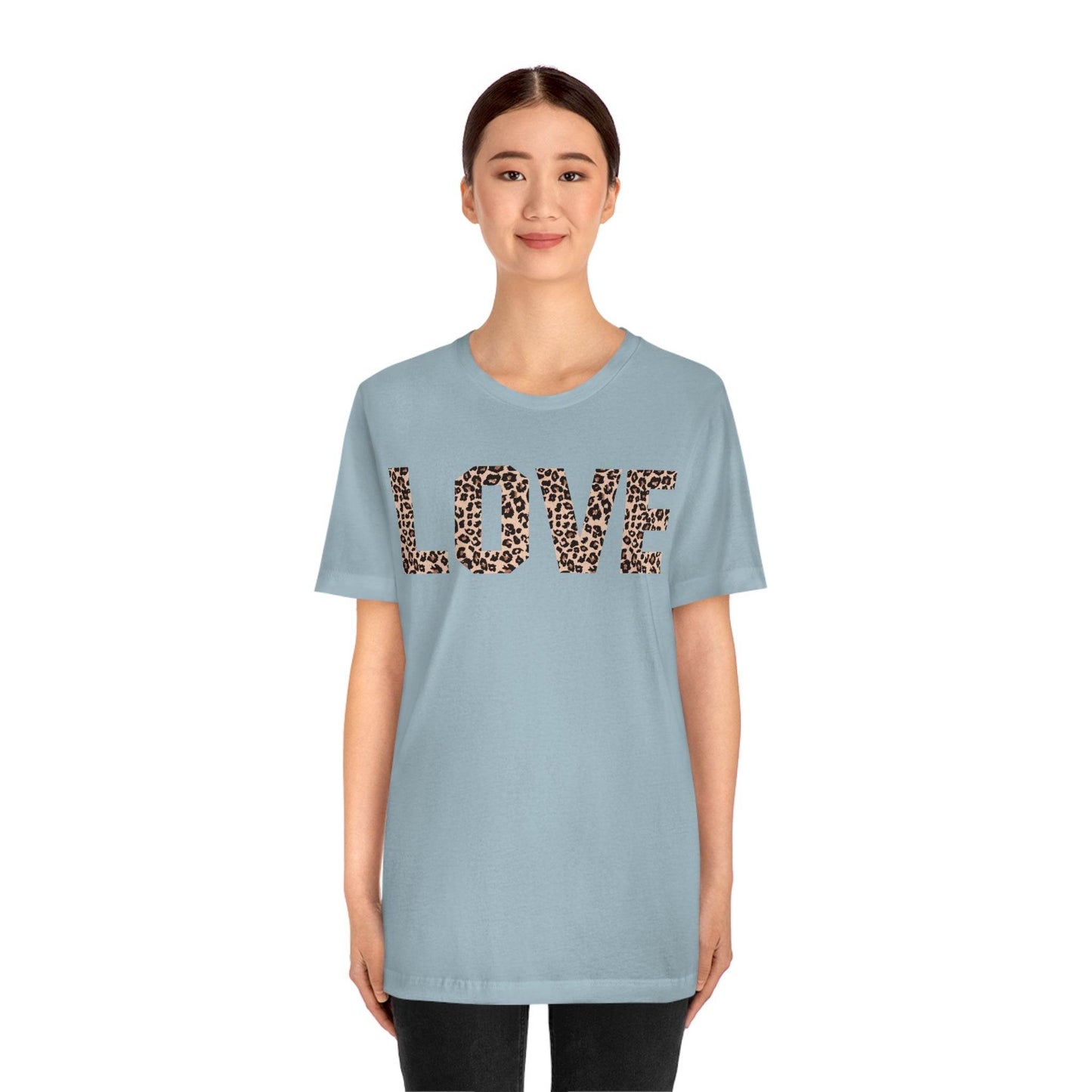 Leopard print love Tee - Giftsmojo