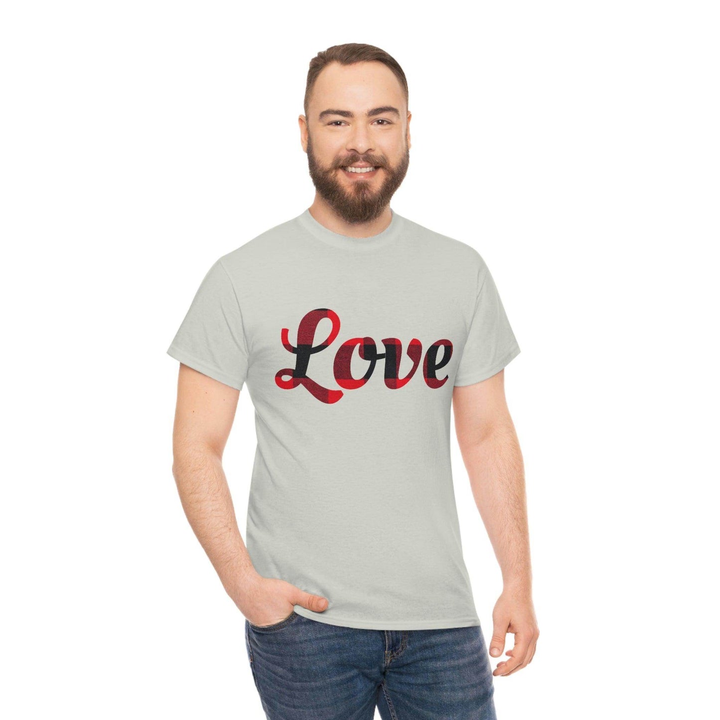 Plaid love T-Shirt - Giftsmojo