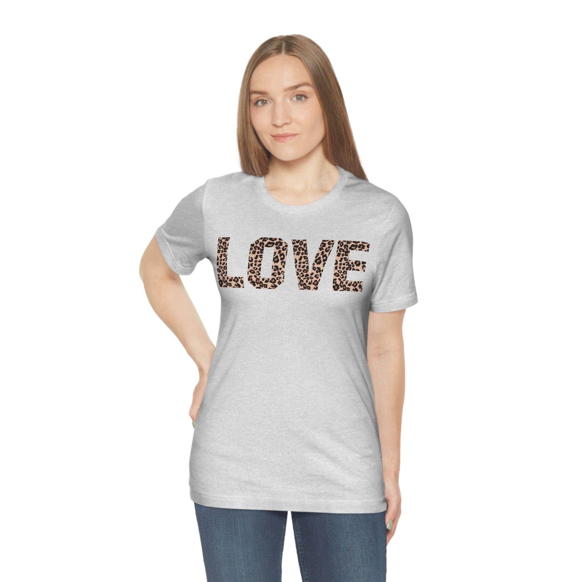 Leopard print love Tee - Giftsmojo
