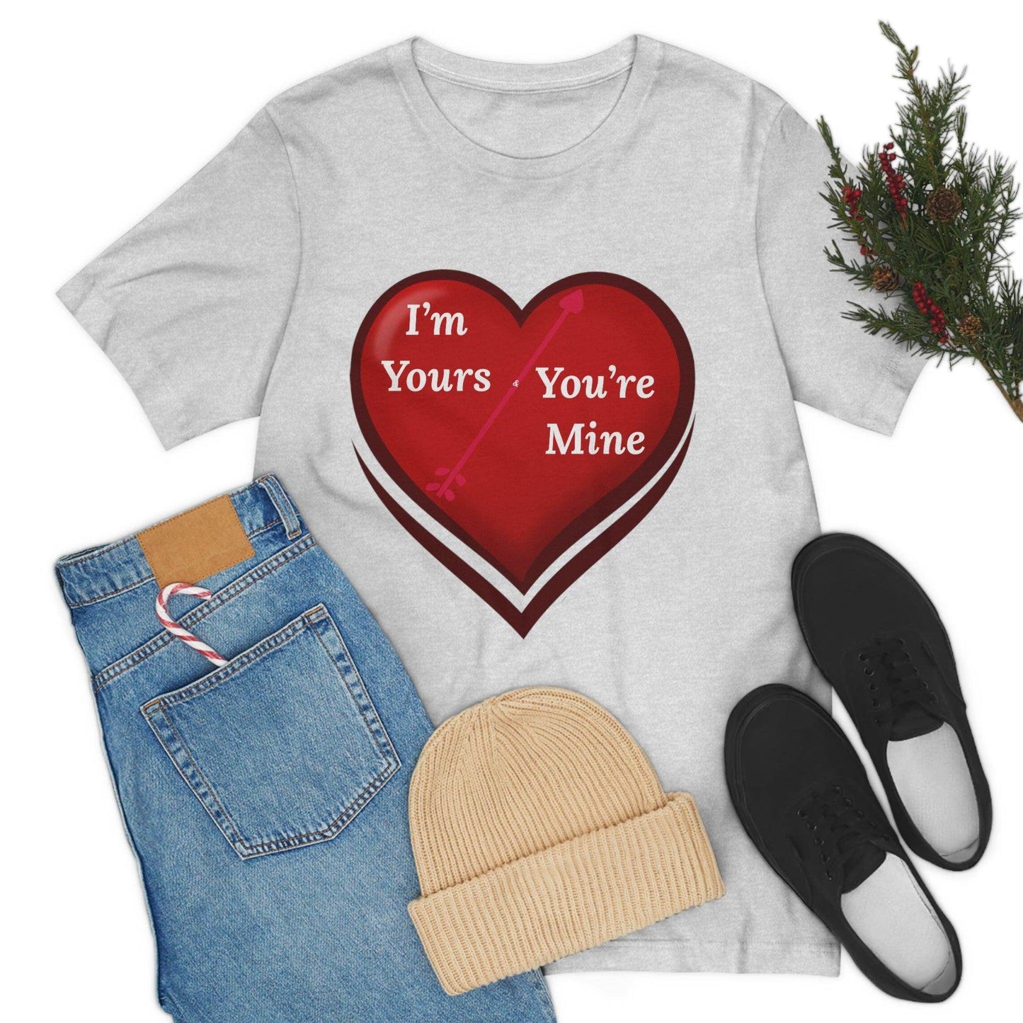 I'm Yours and You're Mine Heart Tee - Giftsmojo