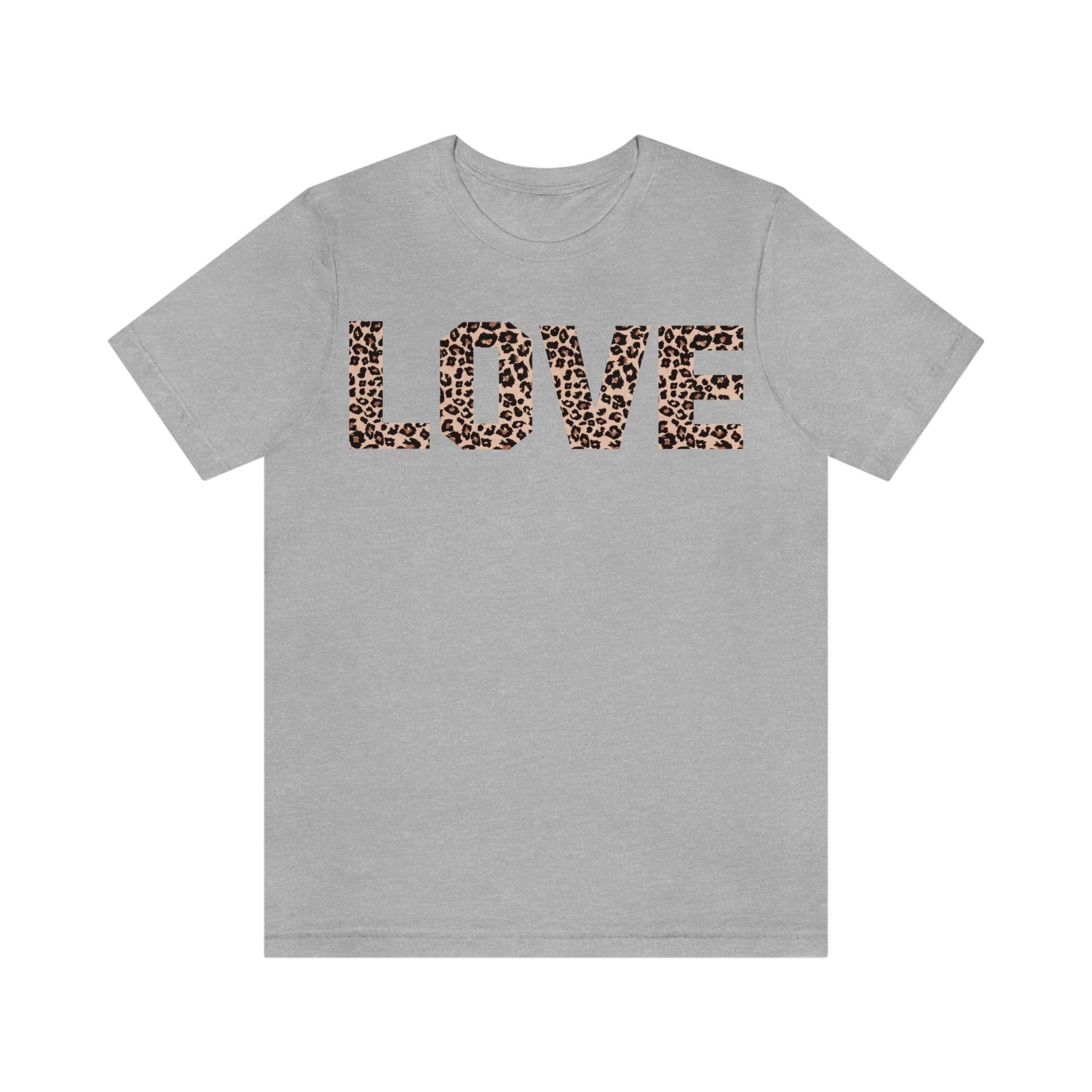Leopard print love Tee - Giftsmojo