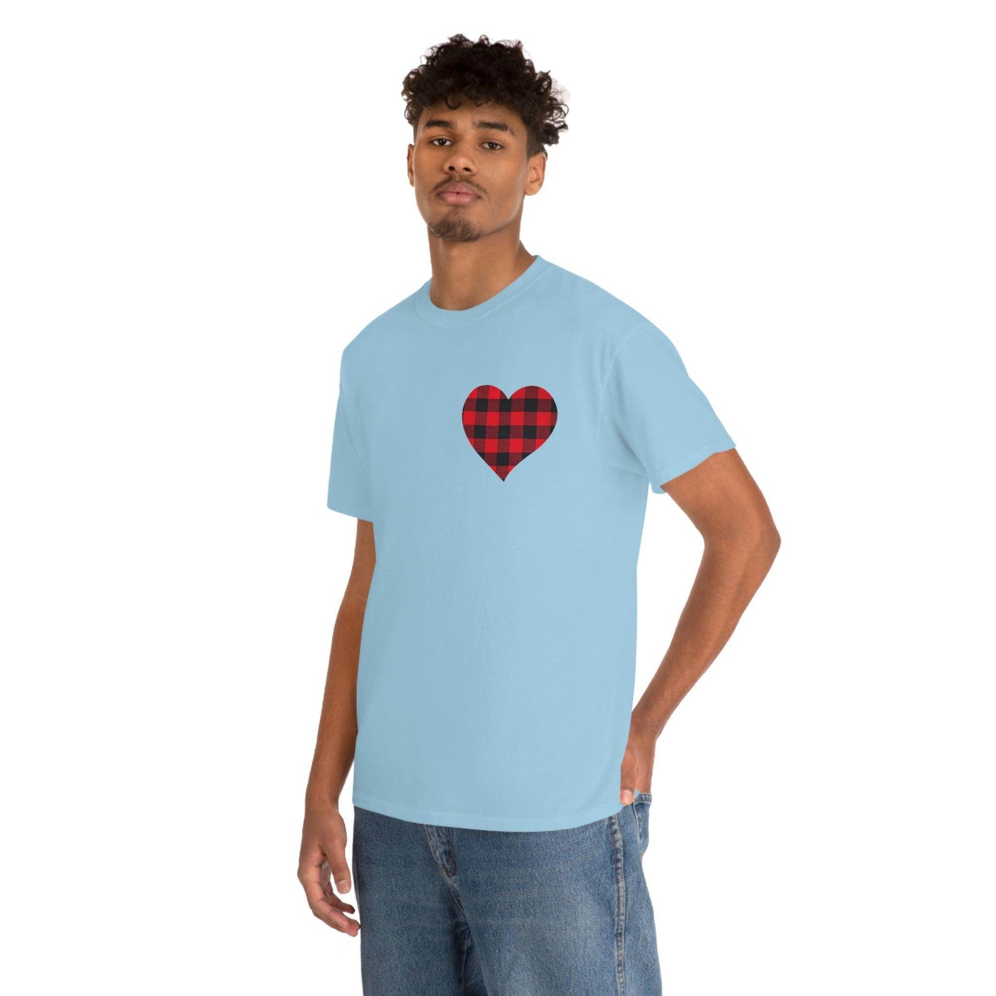 Plaid Heart T-Shirt - Giftsmojo