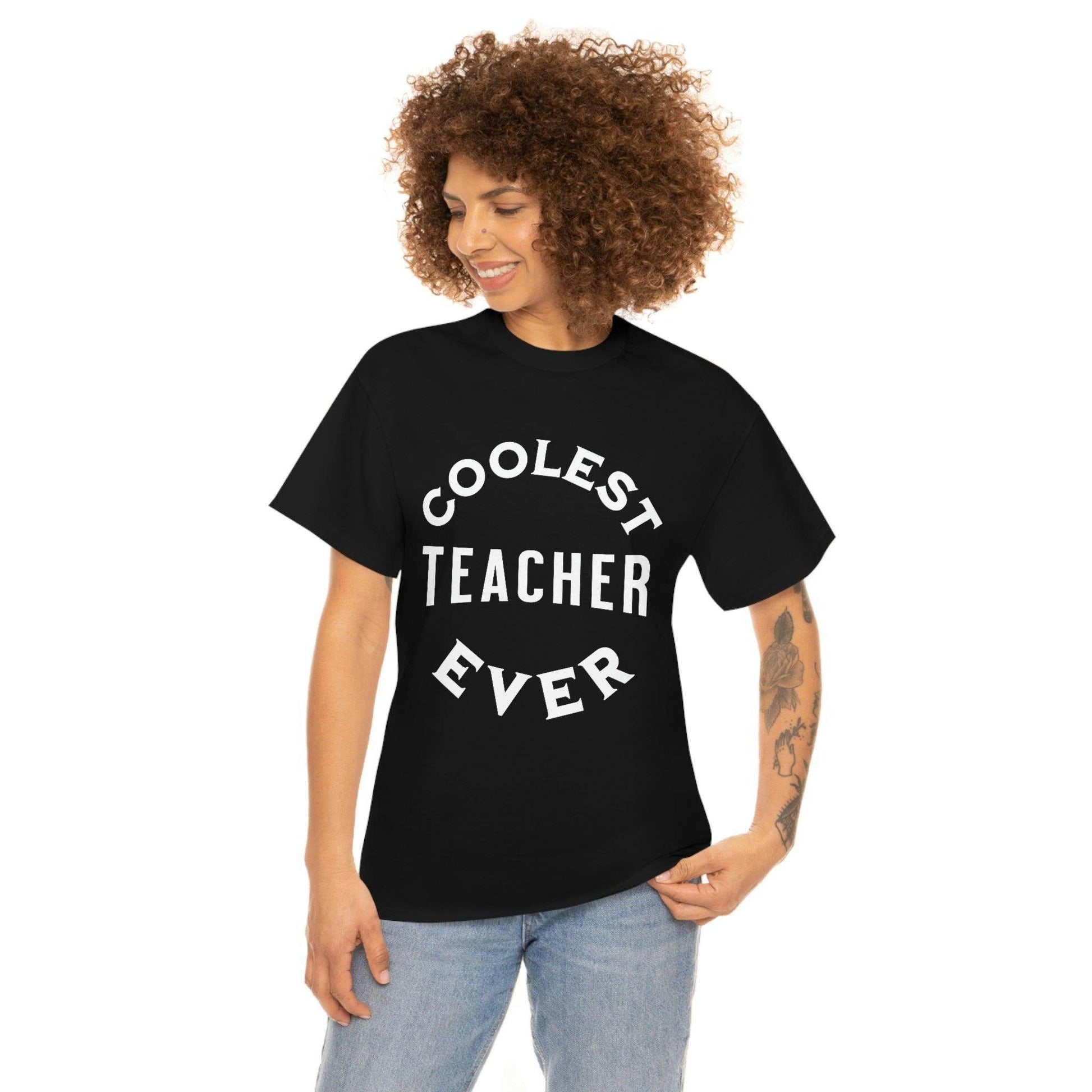 Coolest Teacher Ever Tee - cute teacher shirt - gift for teacher - Giftsmojo