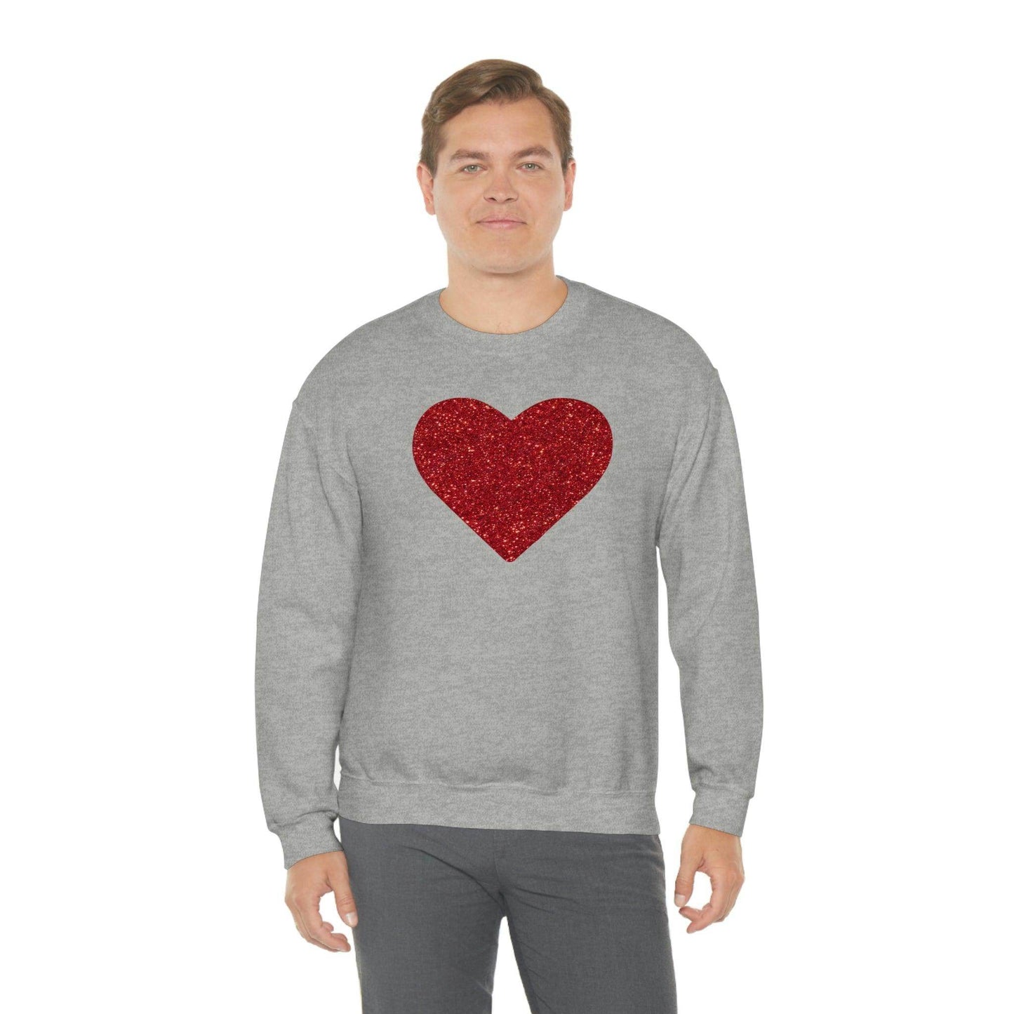 Heart Sweatshirt Love sweatshirt Love Shirt Cute Love Shirt with Heart Valentine sweatshirt - Matching Love shirt Girlfriend gift Boyfriend - Giftsmojo