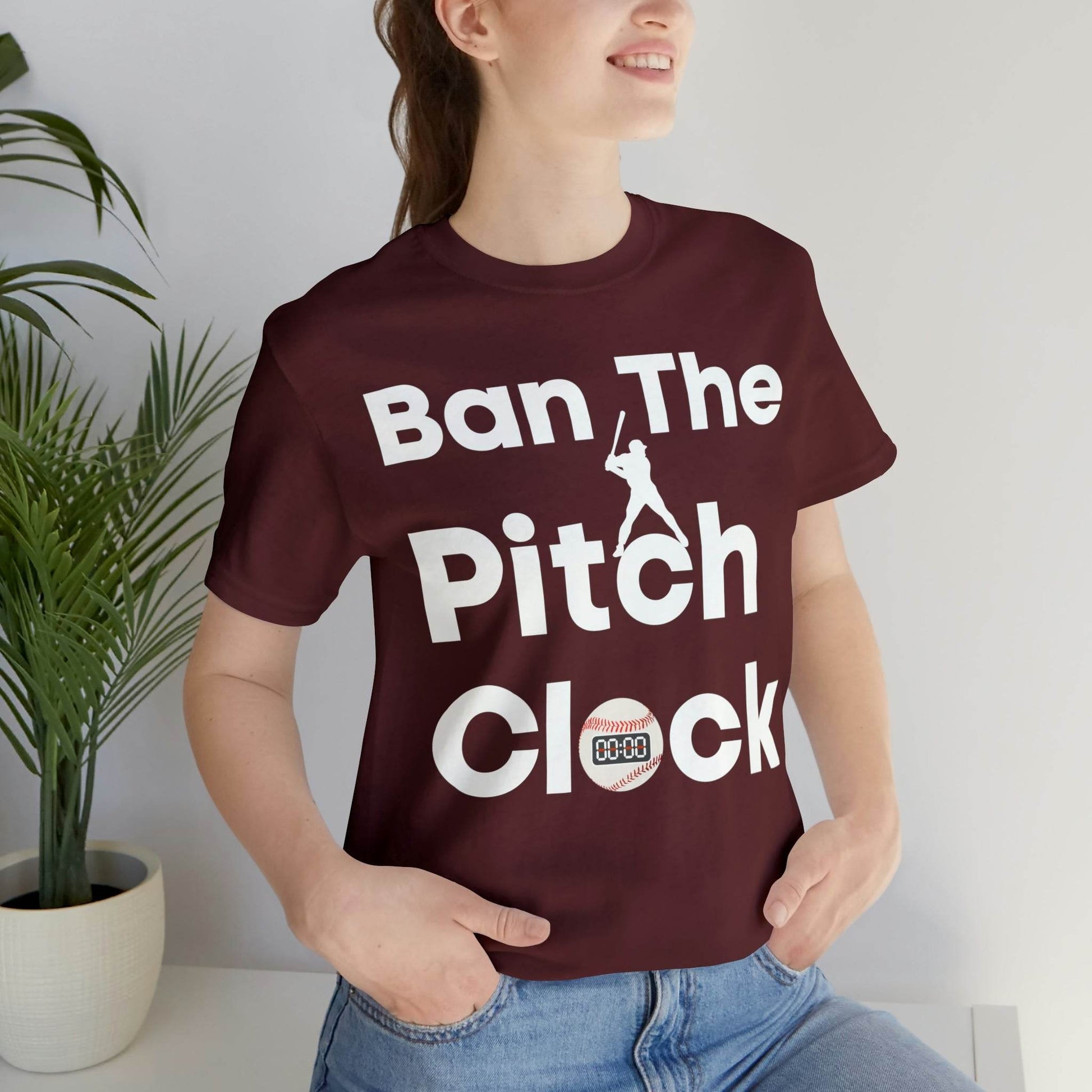 Ban The Pitch Clock in Baseball Ban Baseball Pitch Clock - Show Your Support By Wearing this shirt to the Games - Giftsmojo