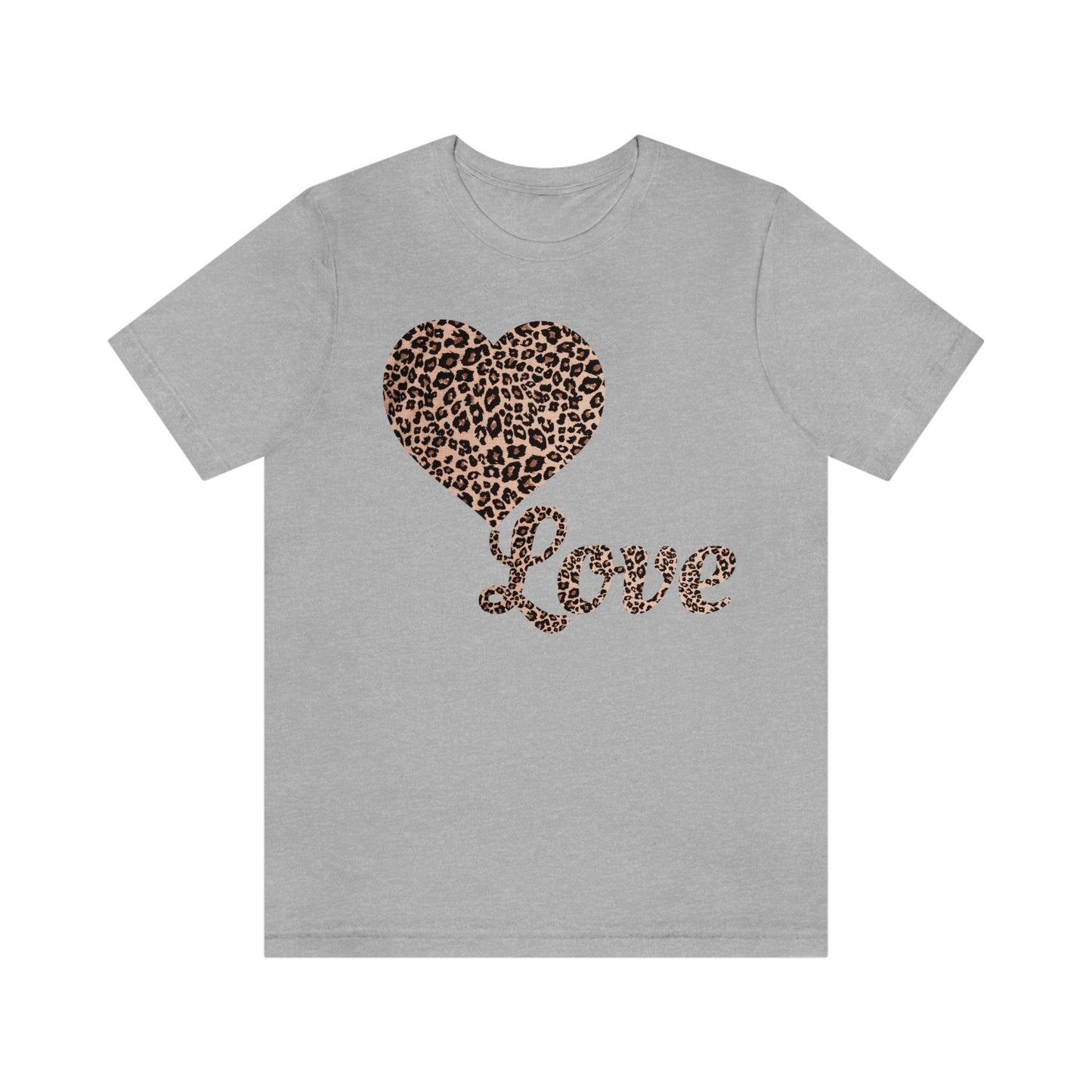 Love Heart, Leopard Print Tee - Giftsmojo