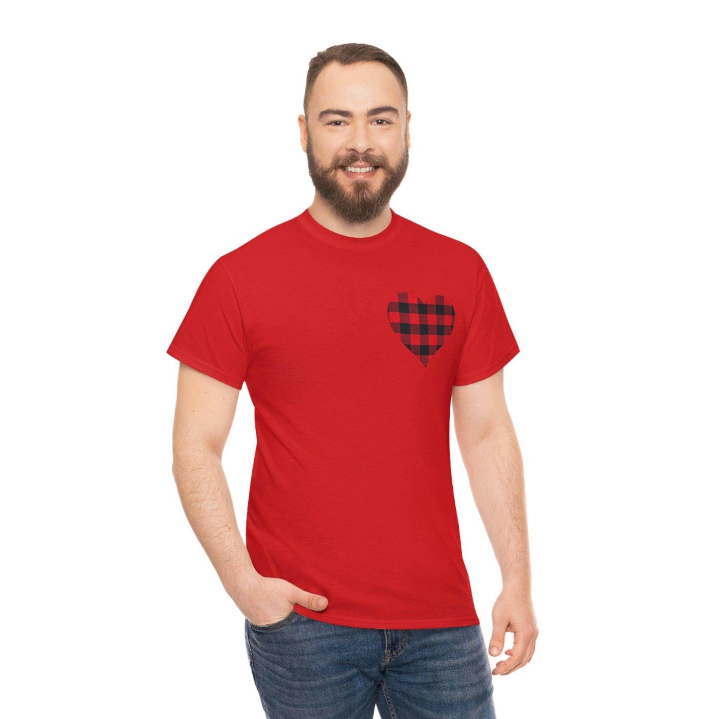 Plaid Heart T-Shirt - Giftsmojo