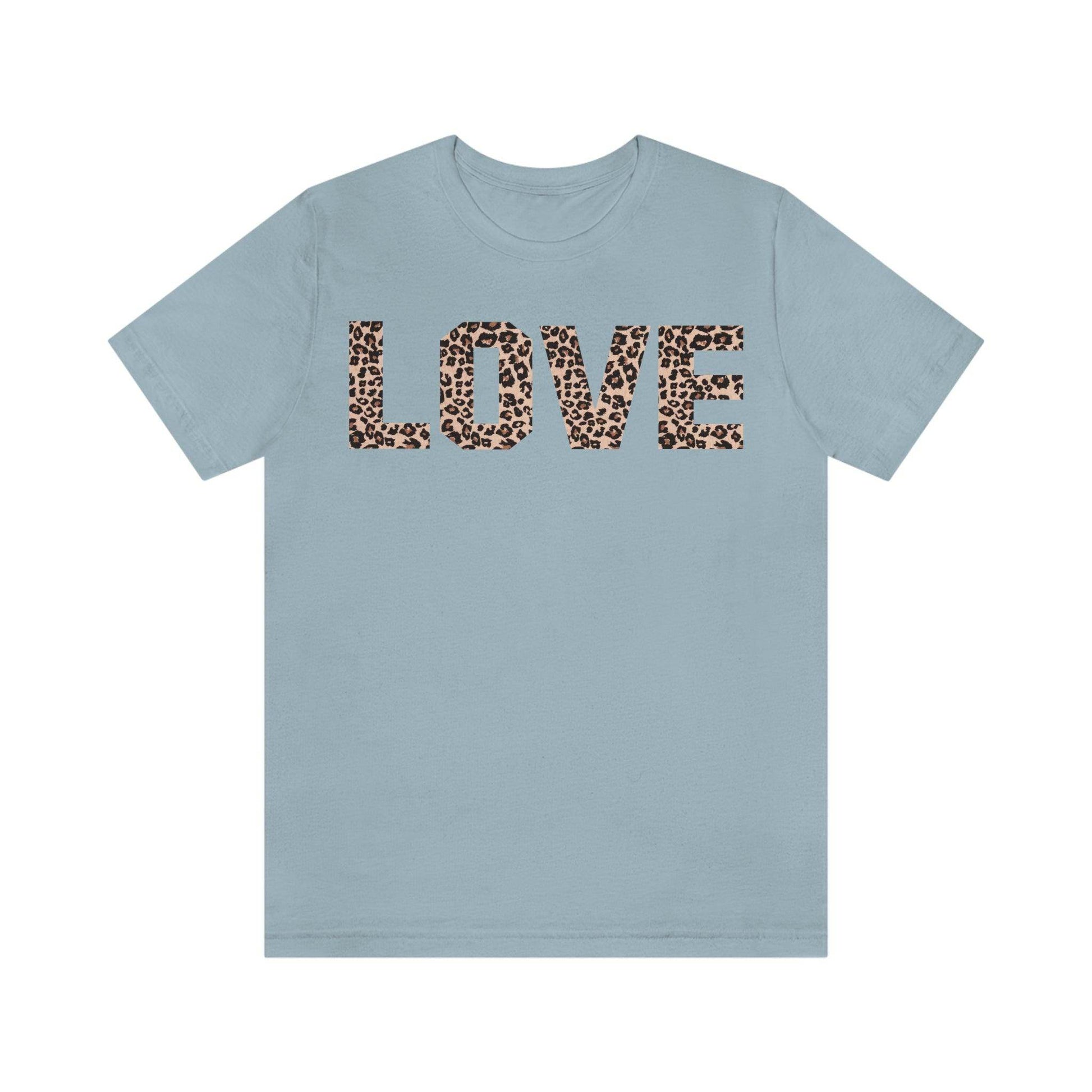 Leopard print love Tee - Giftsmojo